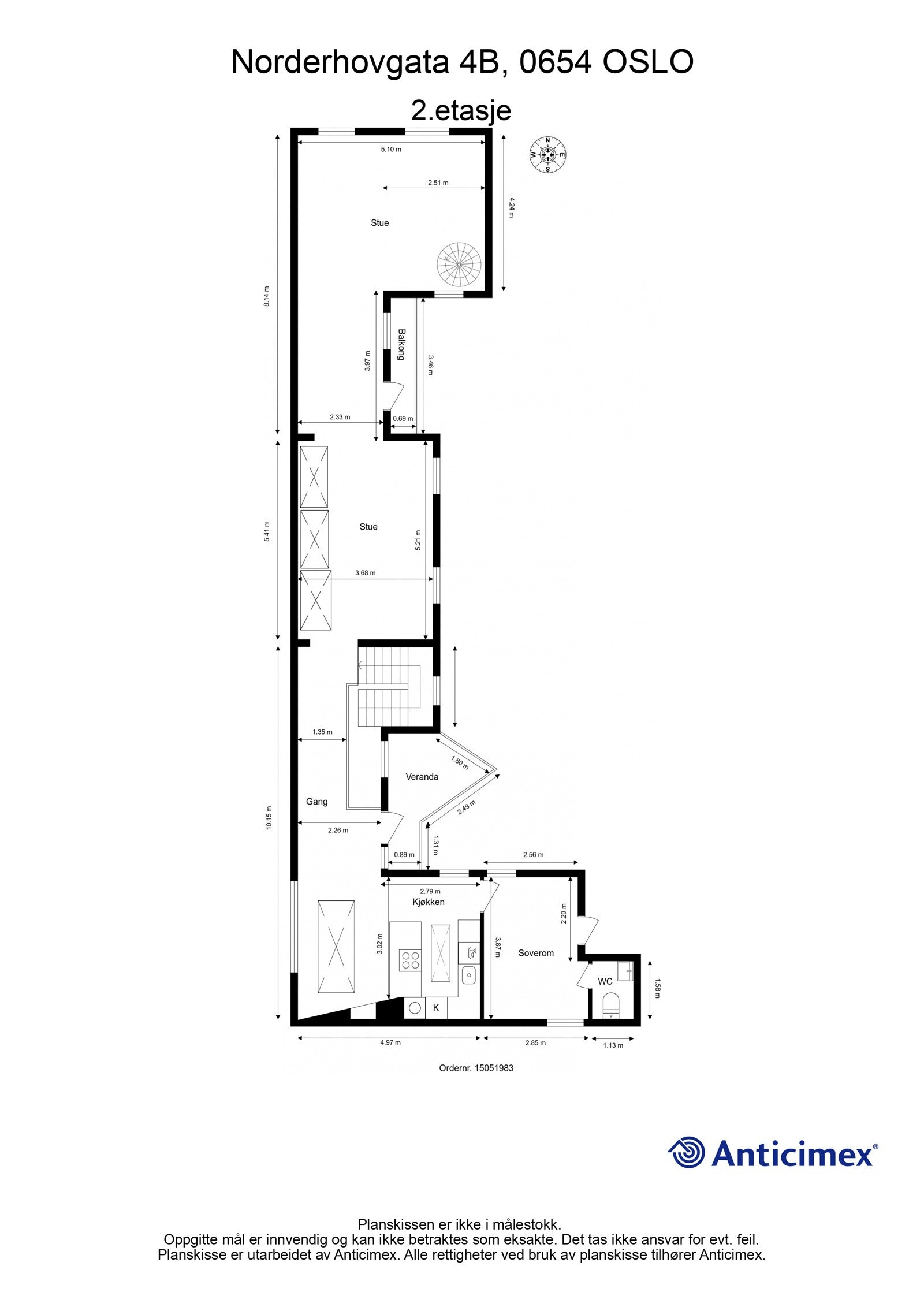 Plantegning av 2. etasje. Galleribilde