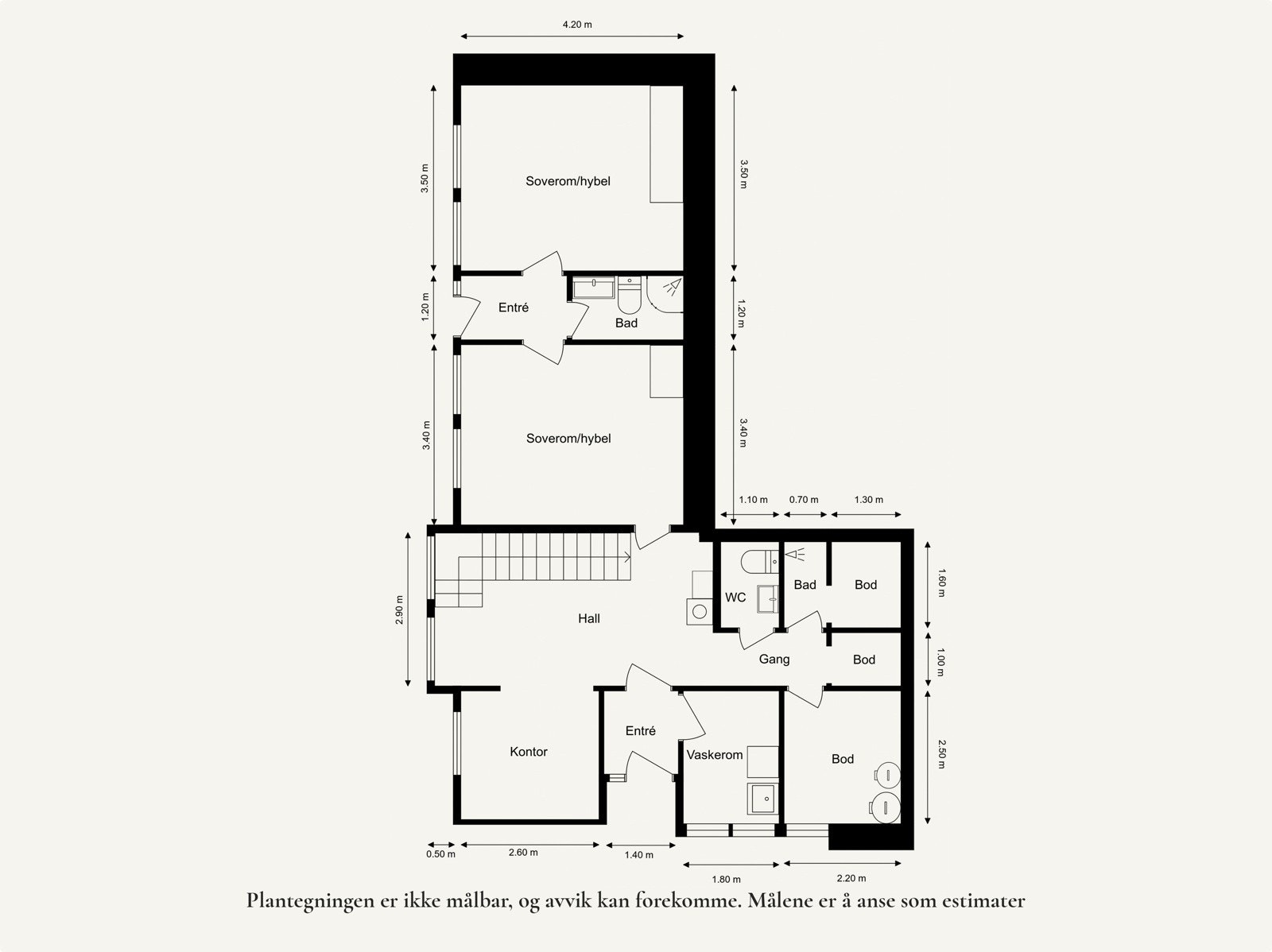 Plantegning underetasje. Galleribilde