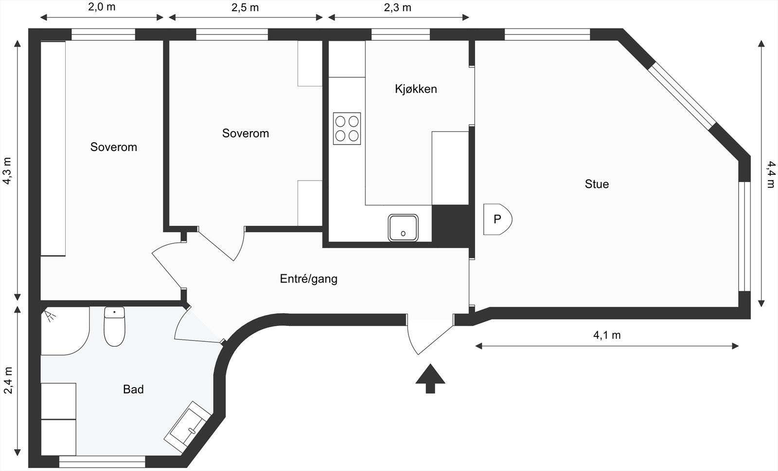 Plantegning Schweigaards gate 87. Galleribilde