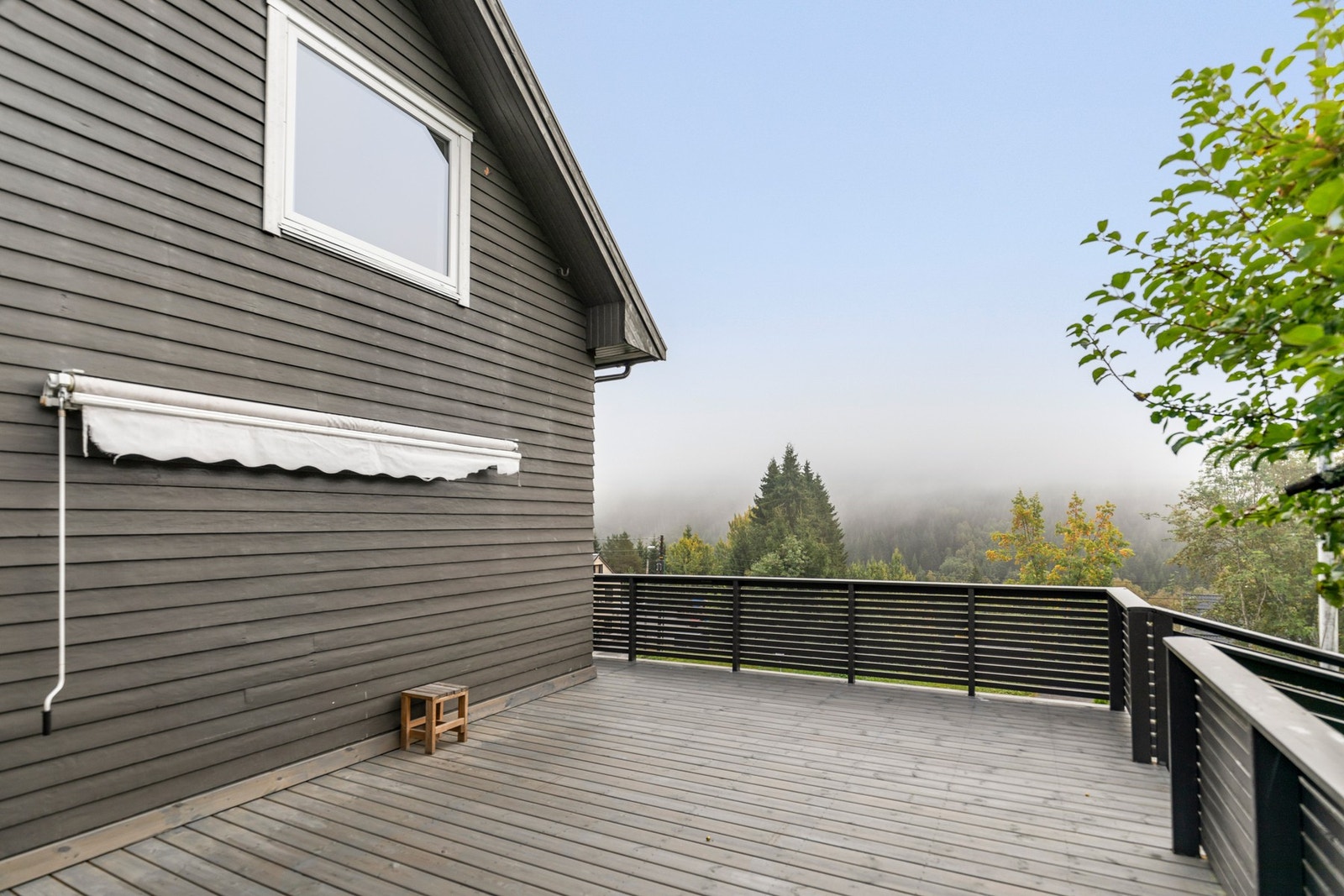 Flott utsikt mot omkransende fjell, og gode solforhold Galleribilde