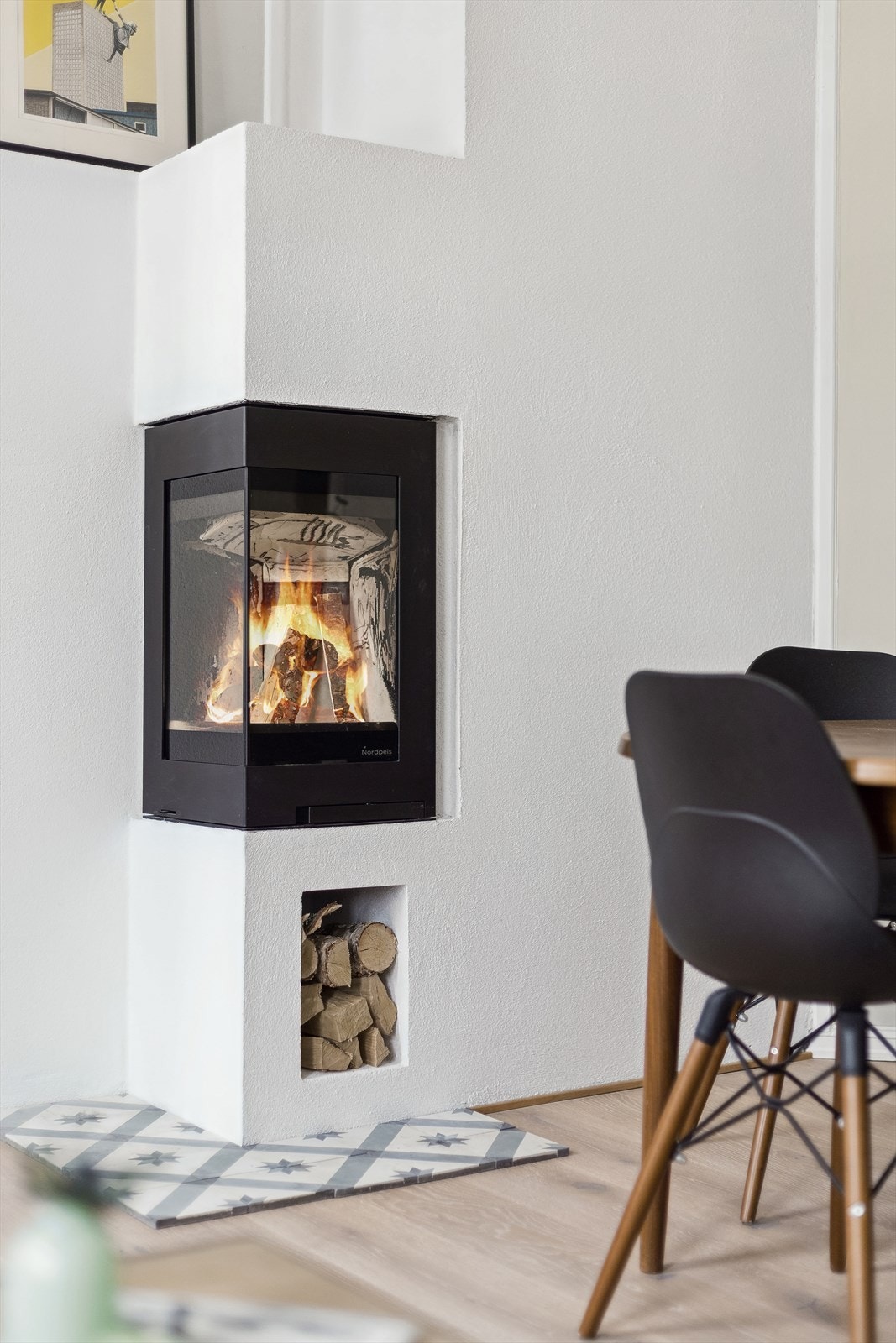 Flott peisovn som varmer godt på vinterhalvåret. Galleribilde