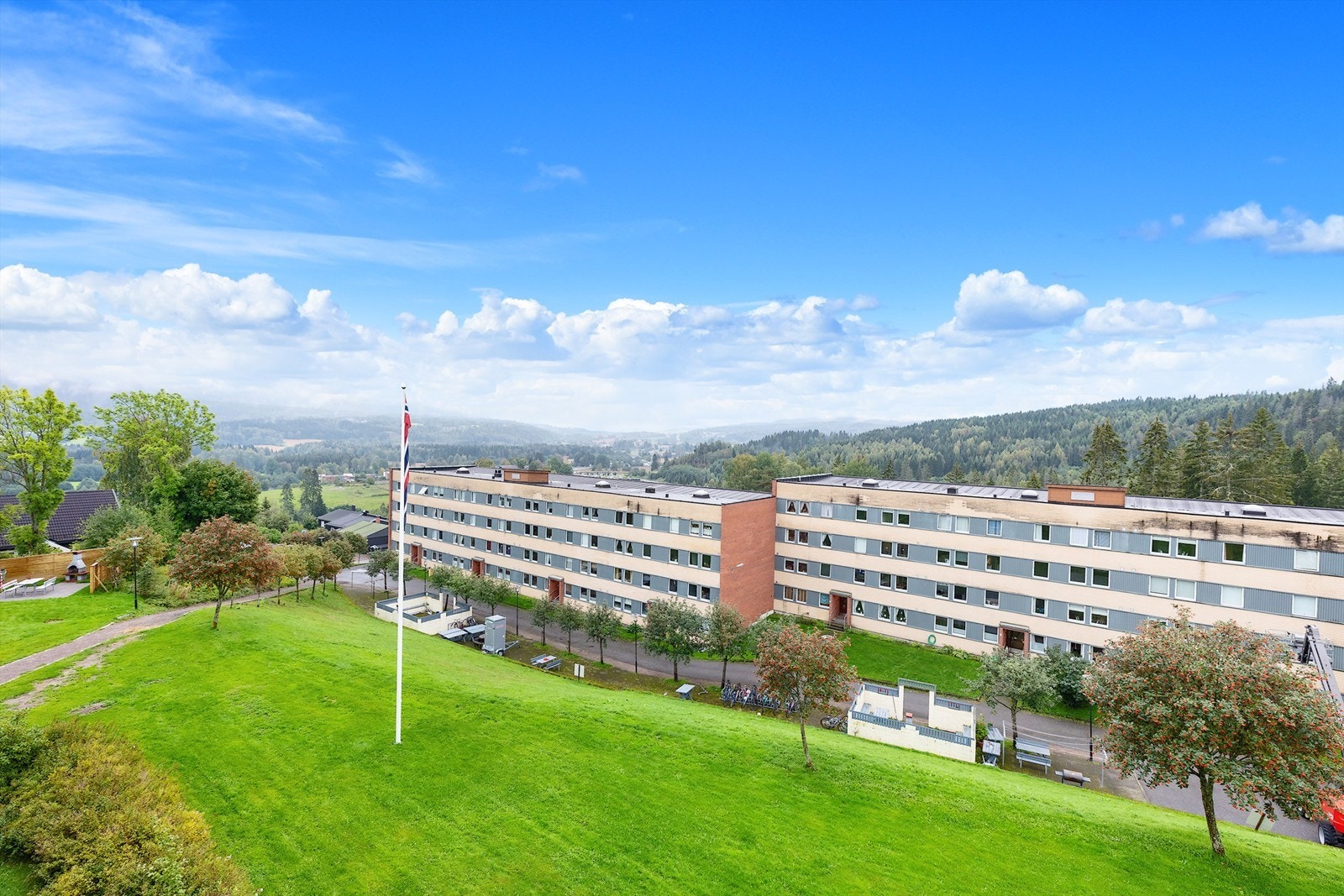 Utsikten fra balkongen Galleribilde