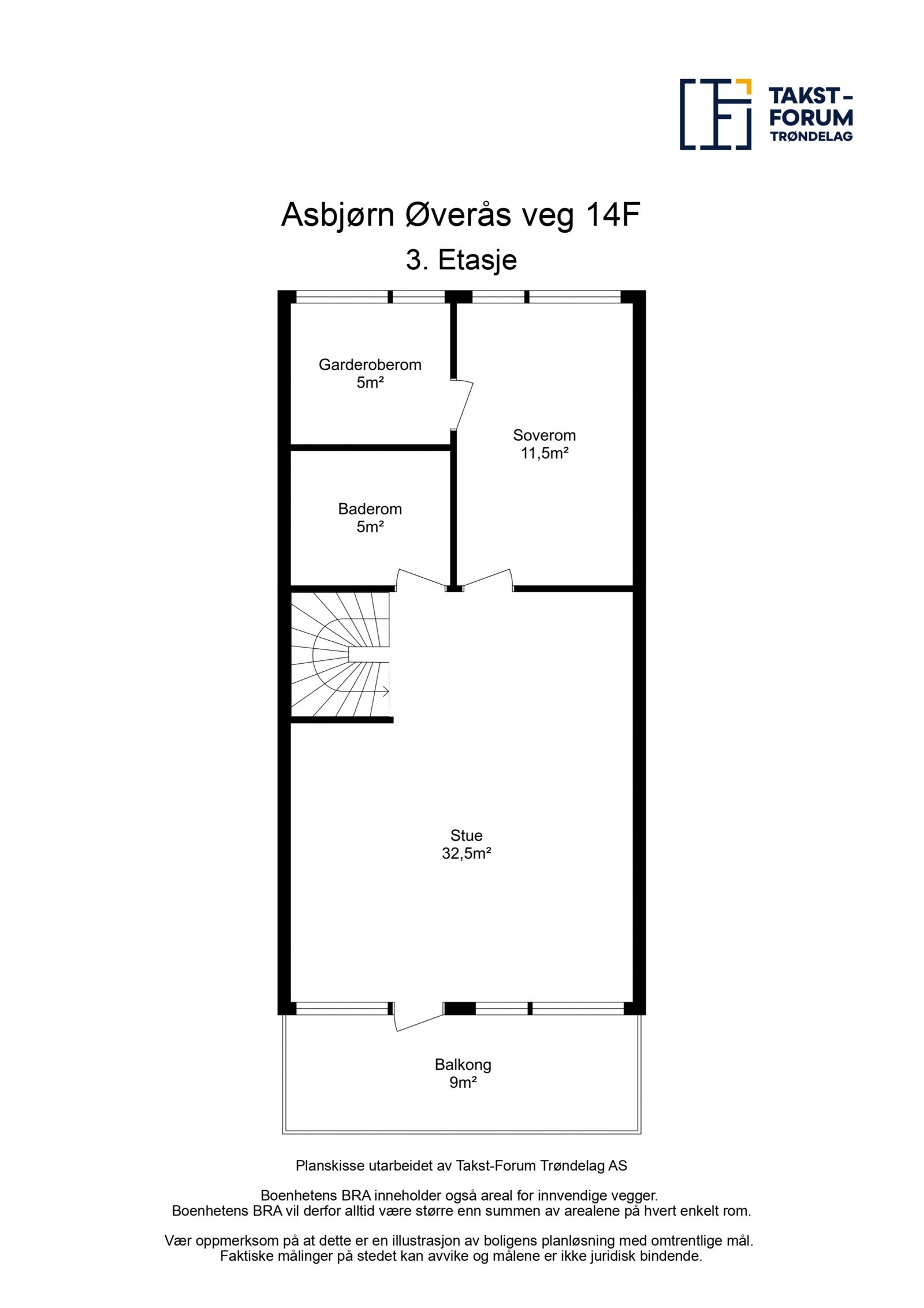 Planskisse 3. etasje Galleribilde