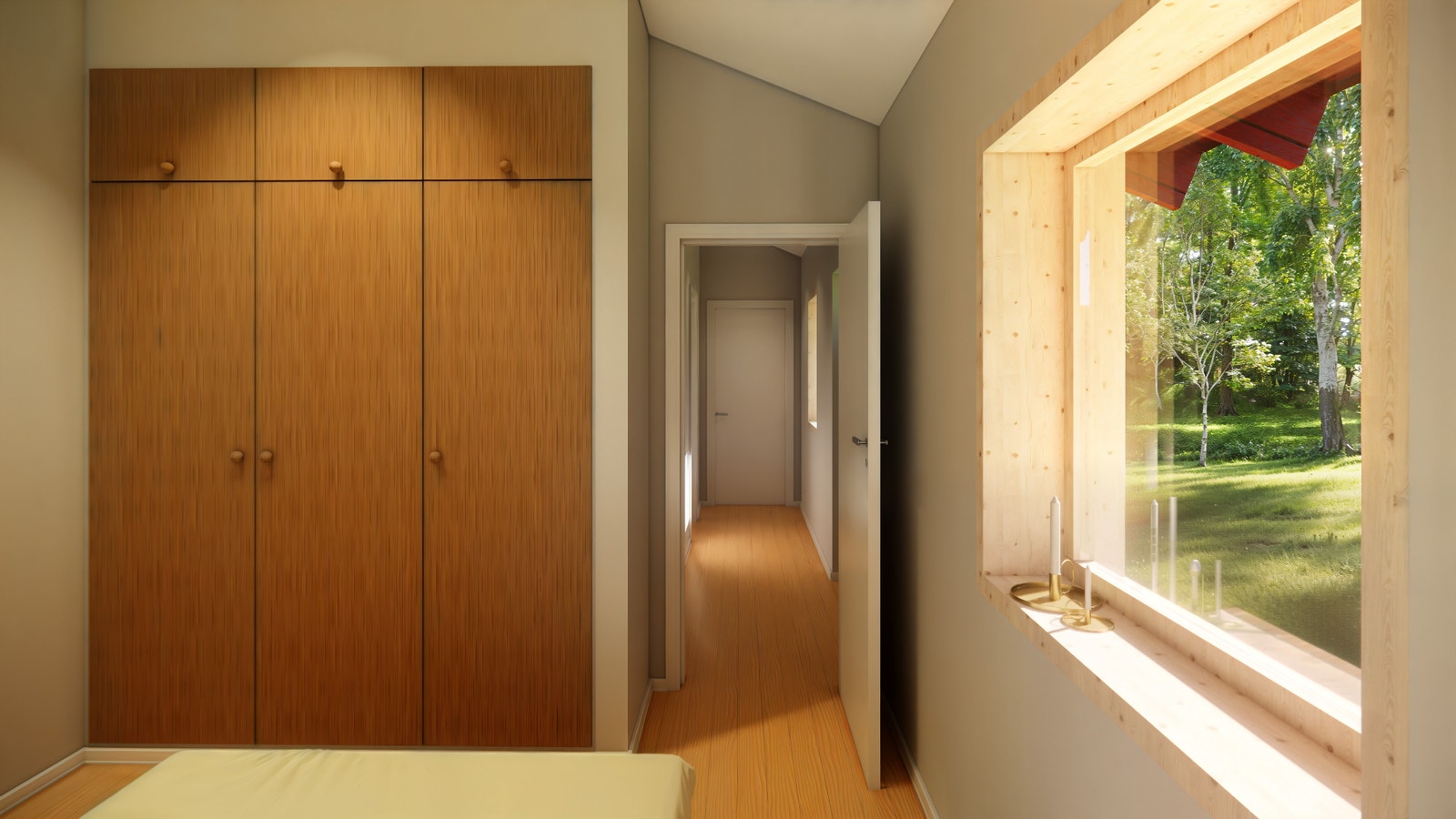 Hovedsoveromet får plassbyggede og romlige skap Galleribilde