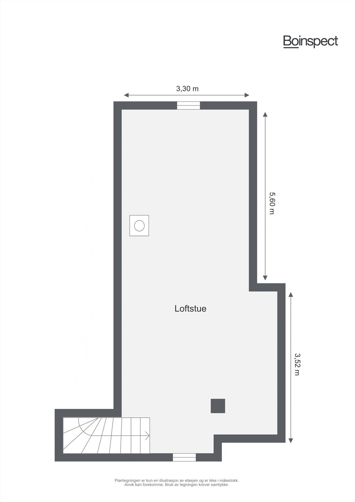 Plantegning - loft Galleribilde