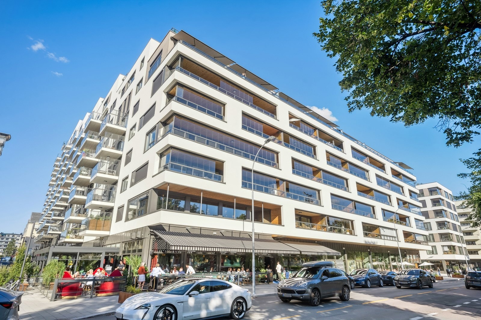 Fasade. Leiligheten ligger på vestsiden av bygget Galleribilde
