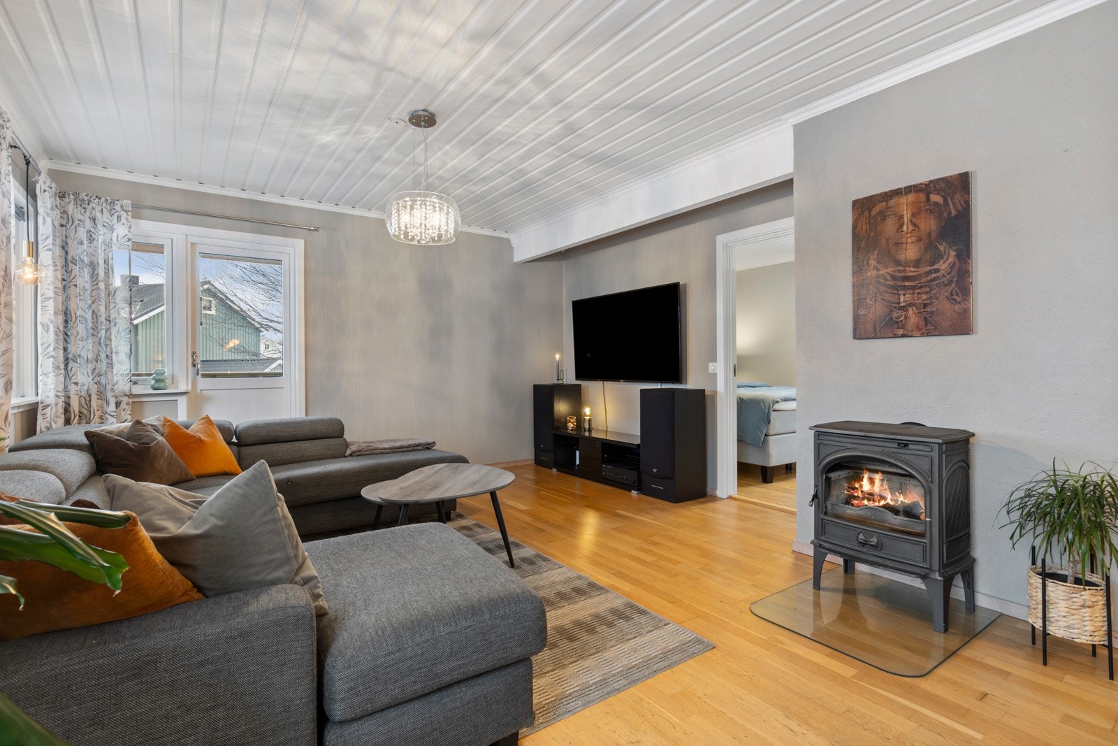 Stuen er malt i en lun farge Galleribilde