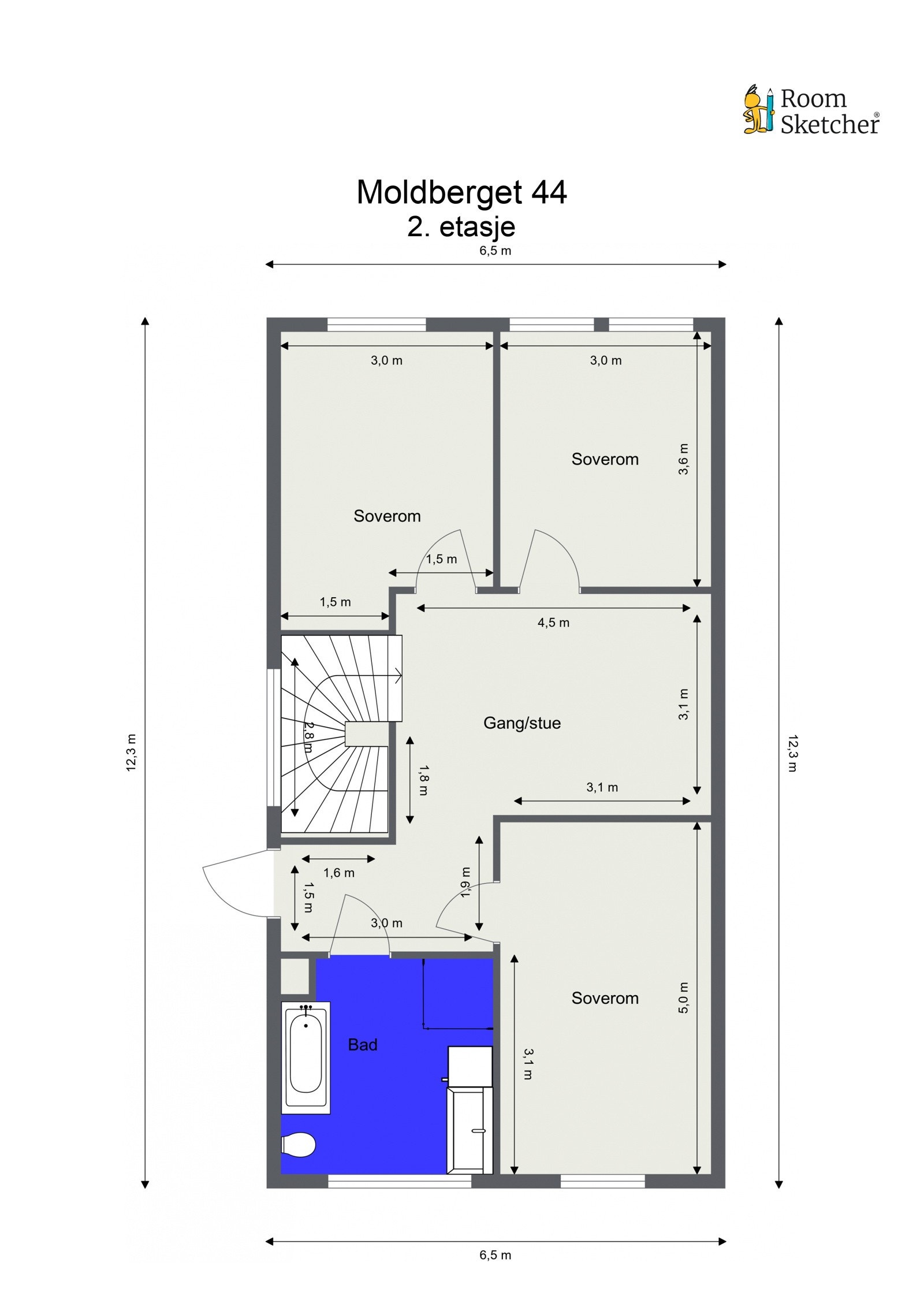 Plantegning - 2. etasje Galleribilde