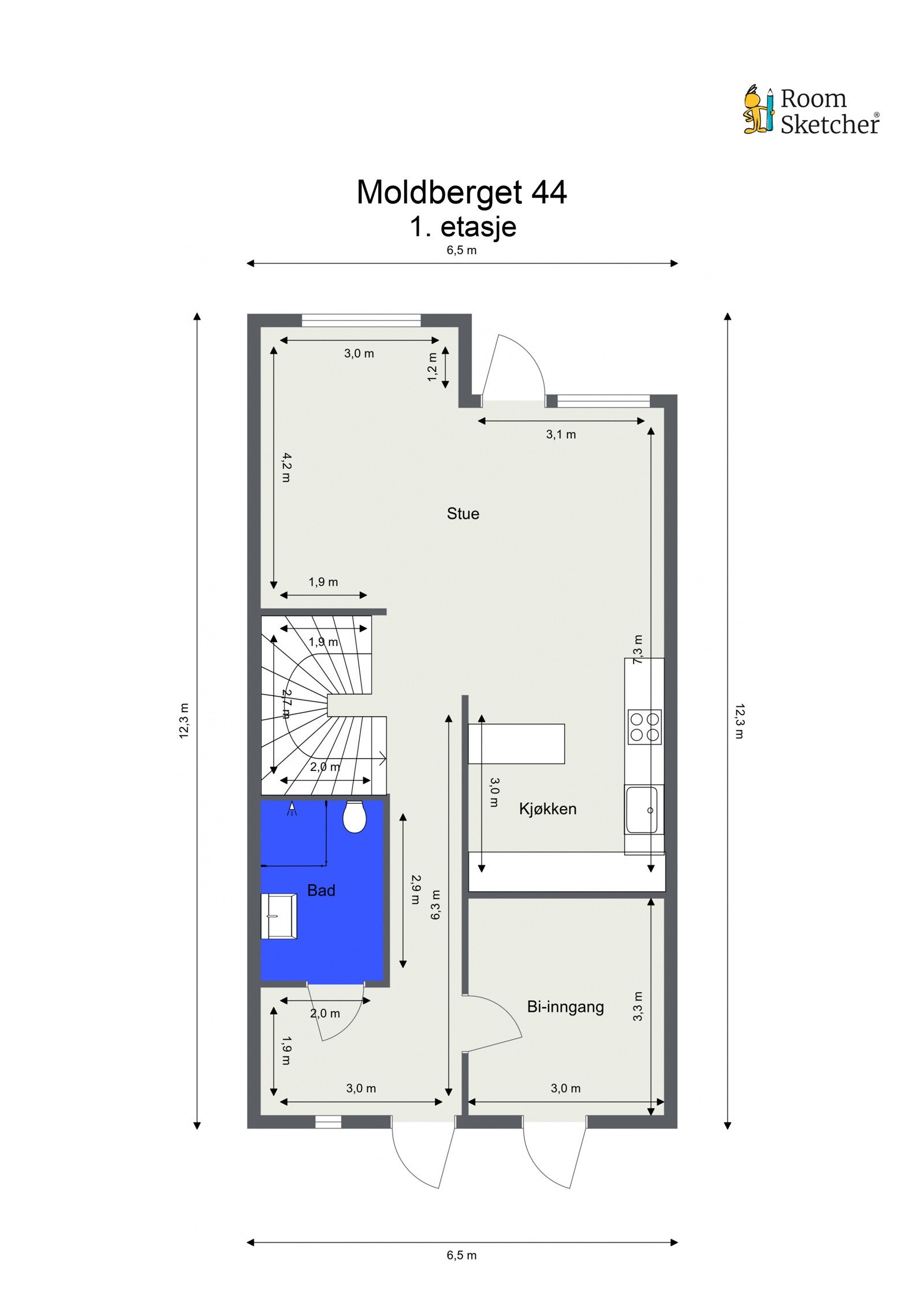 Plantegning - 1. etasje Galleribilde