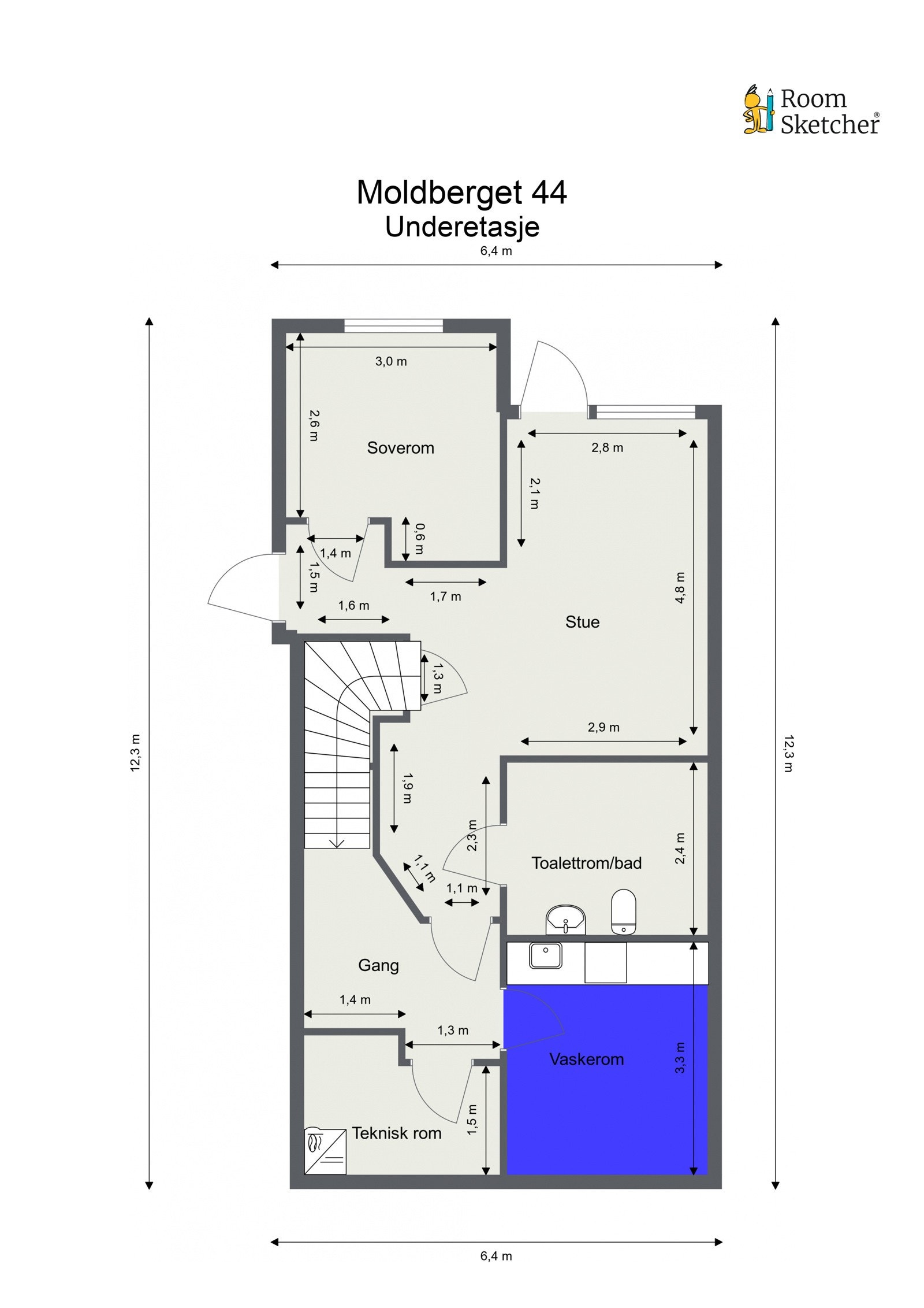 Plantegning - Underetasje Galleribilde