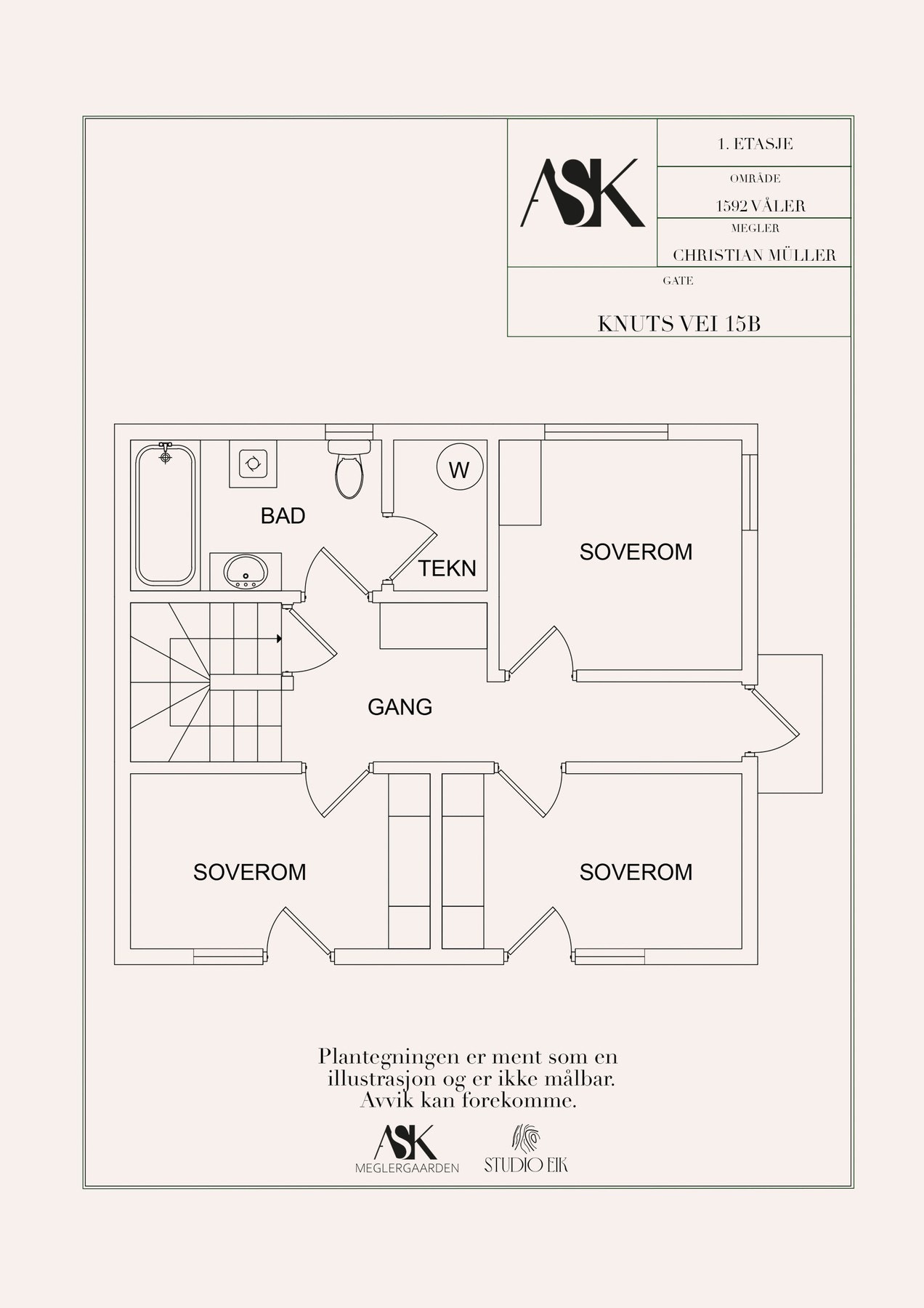 Plantegning 1.etasje Galleribilde