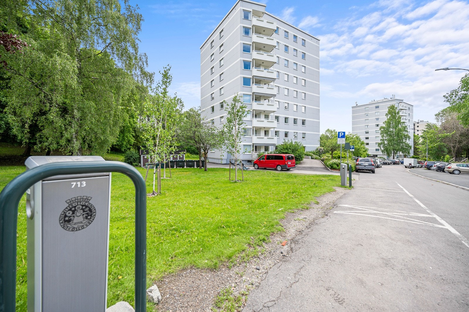 I Pilotveien er det også kommunale ladestasjoner. Galleribilde
