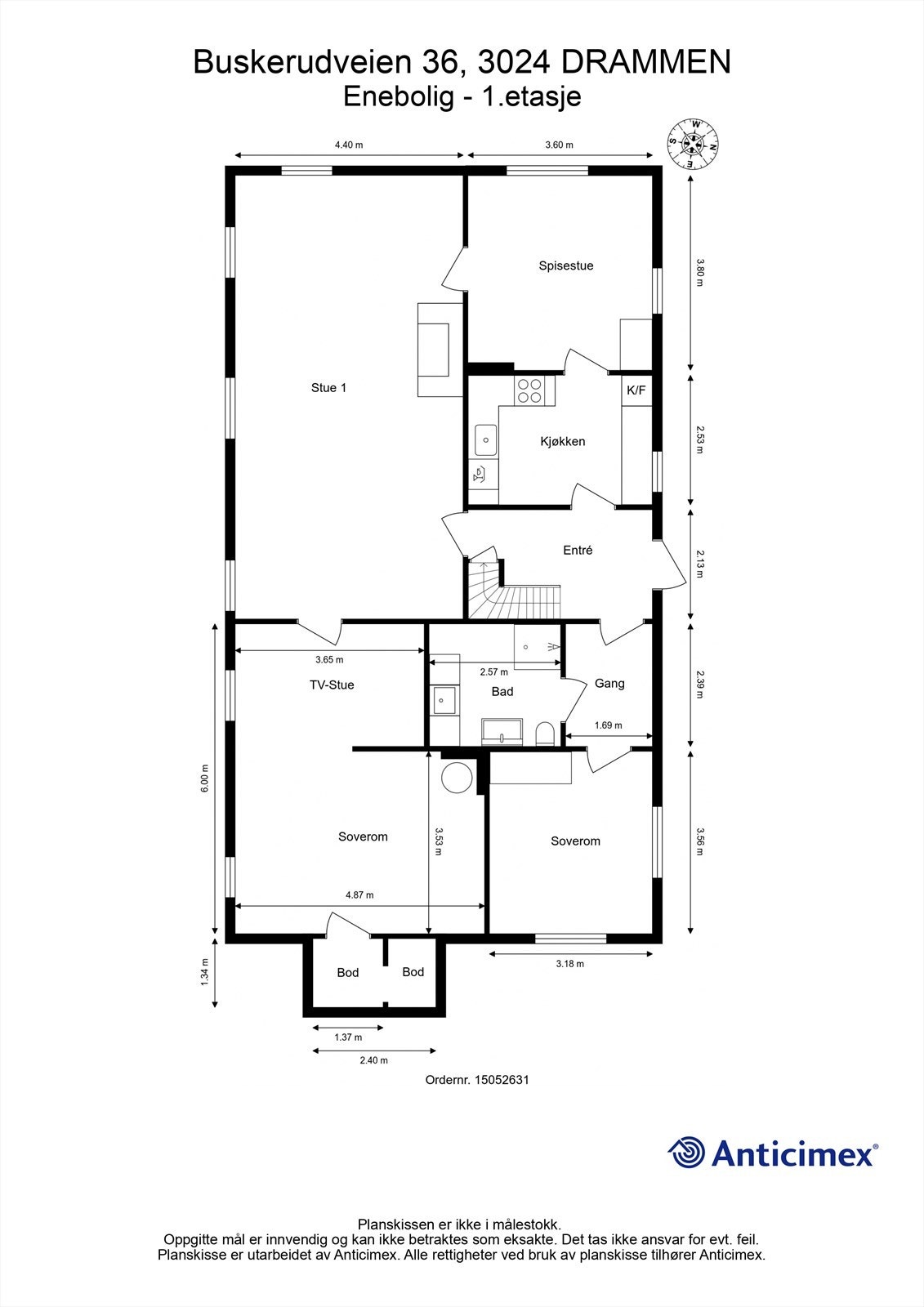 Plantegning 1. etasje Galleribilde