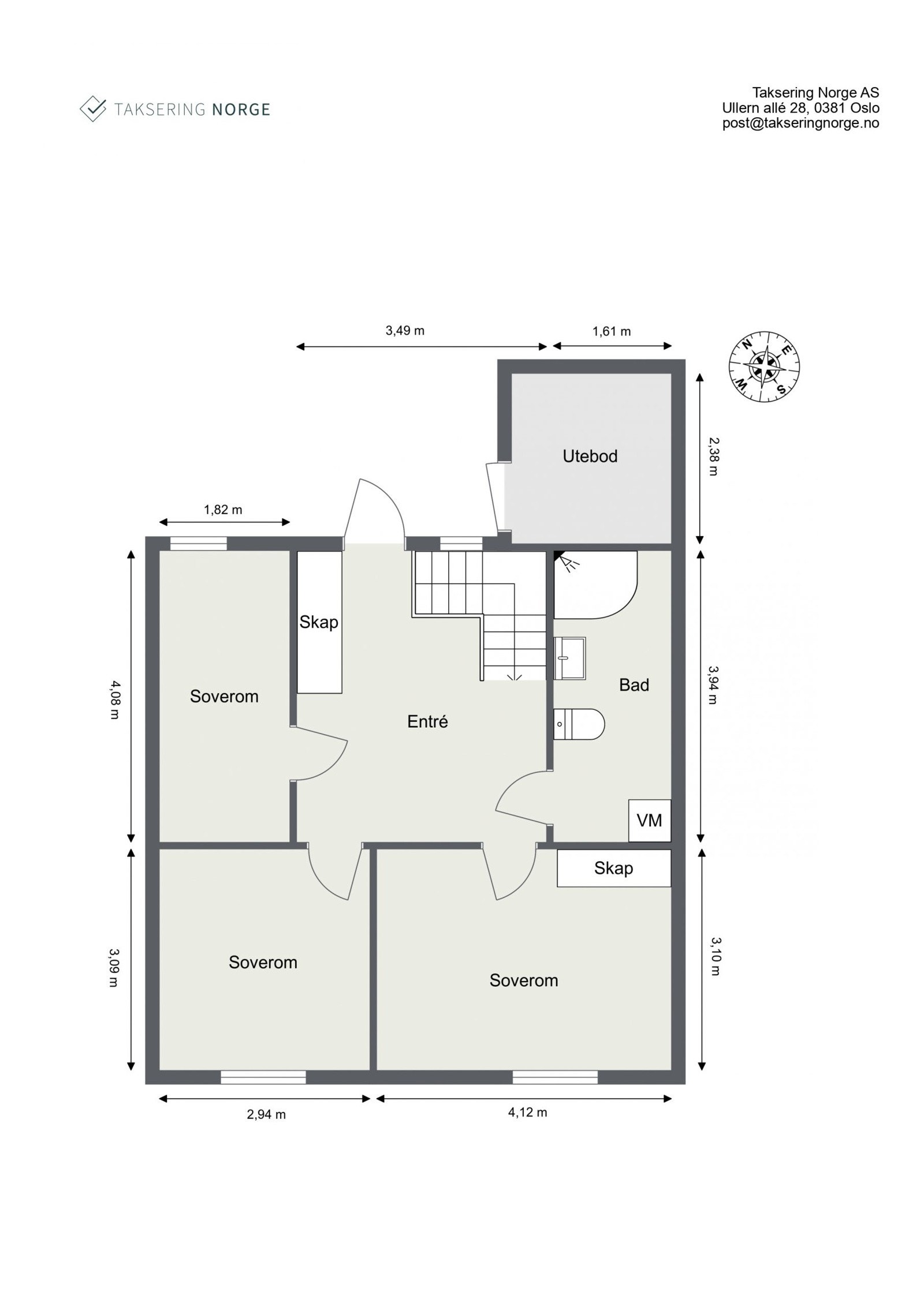 Plantegning 1. etasje Galleribilde