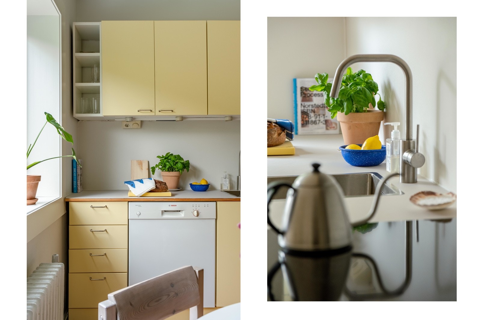 Her får du alle hvitevarene du trenger, med både oppvaskmaskin, platetopp, stekeovn og kjøleskap under benkeplate. Galleribilde