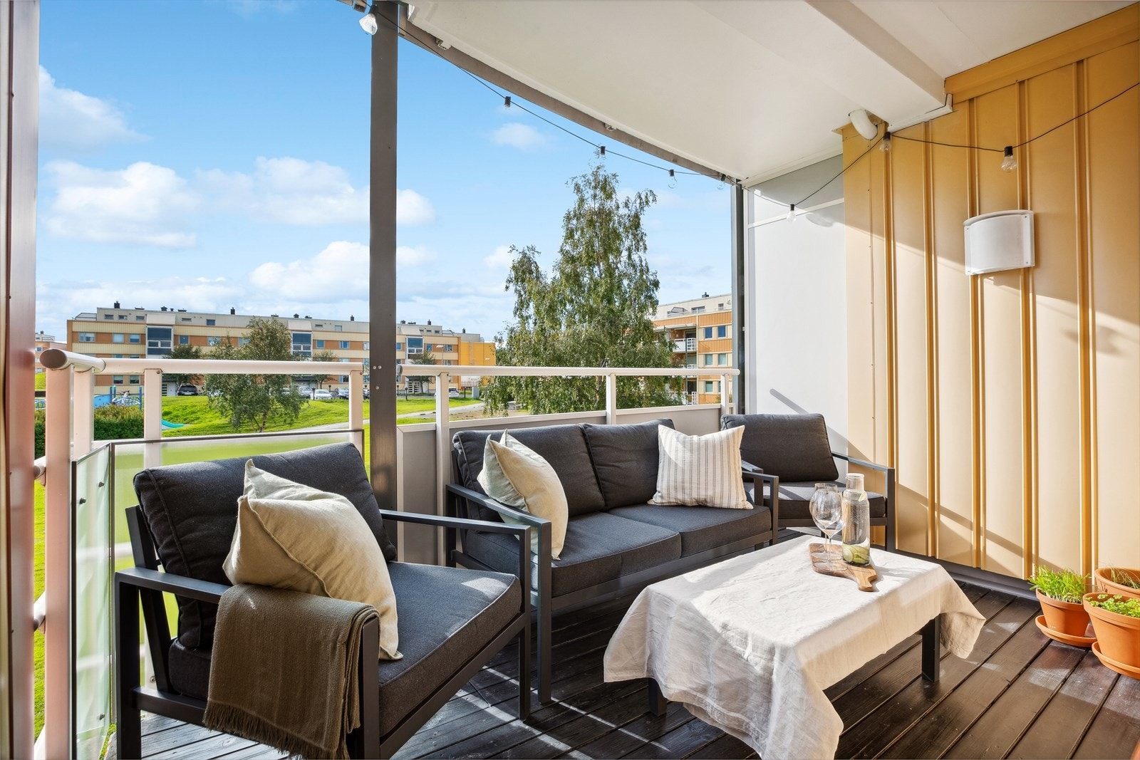Balkong på 7 kvm med gode solforhold Galleribilde