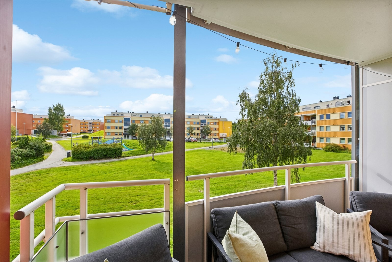 Hyggelig utsikt mot fellesarealer Galleribilde