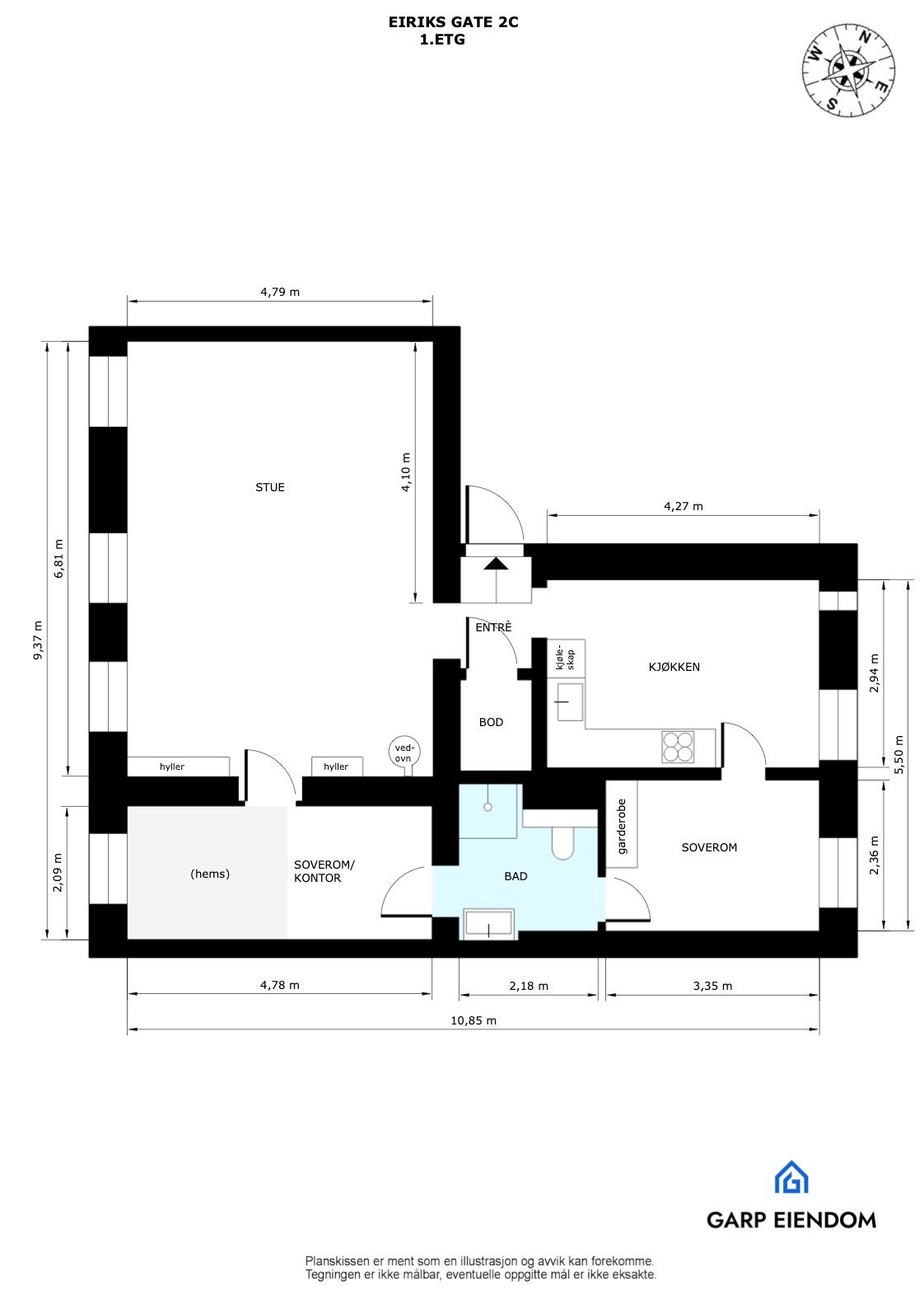 Dagens plantegning. Galleribilde