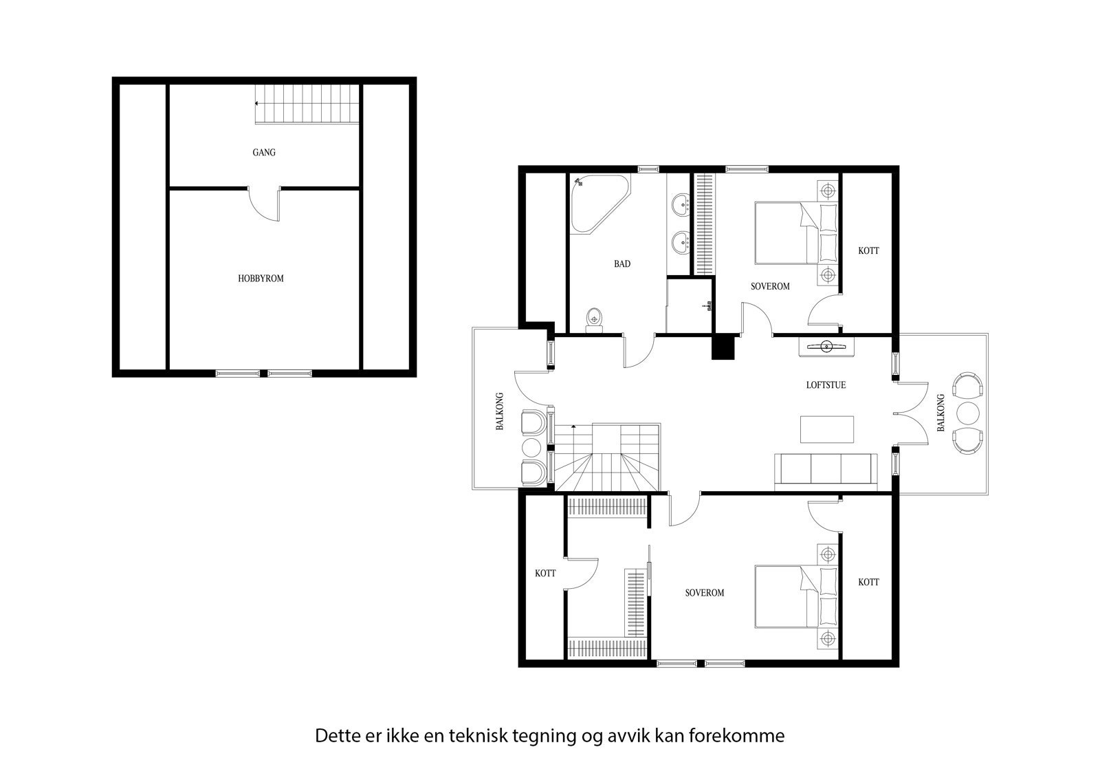 Planløsning for 2.etasje Galleribilde