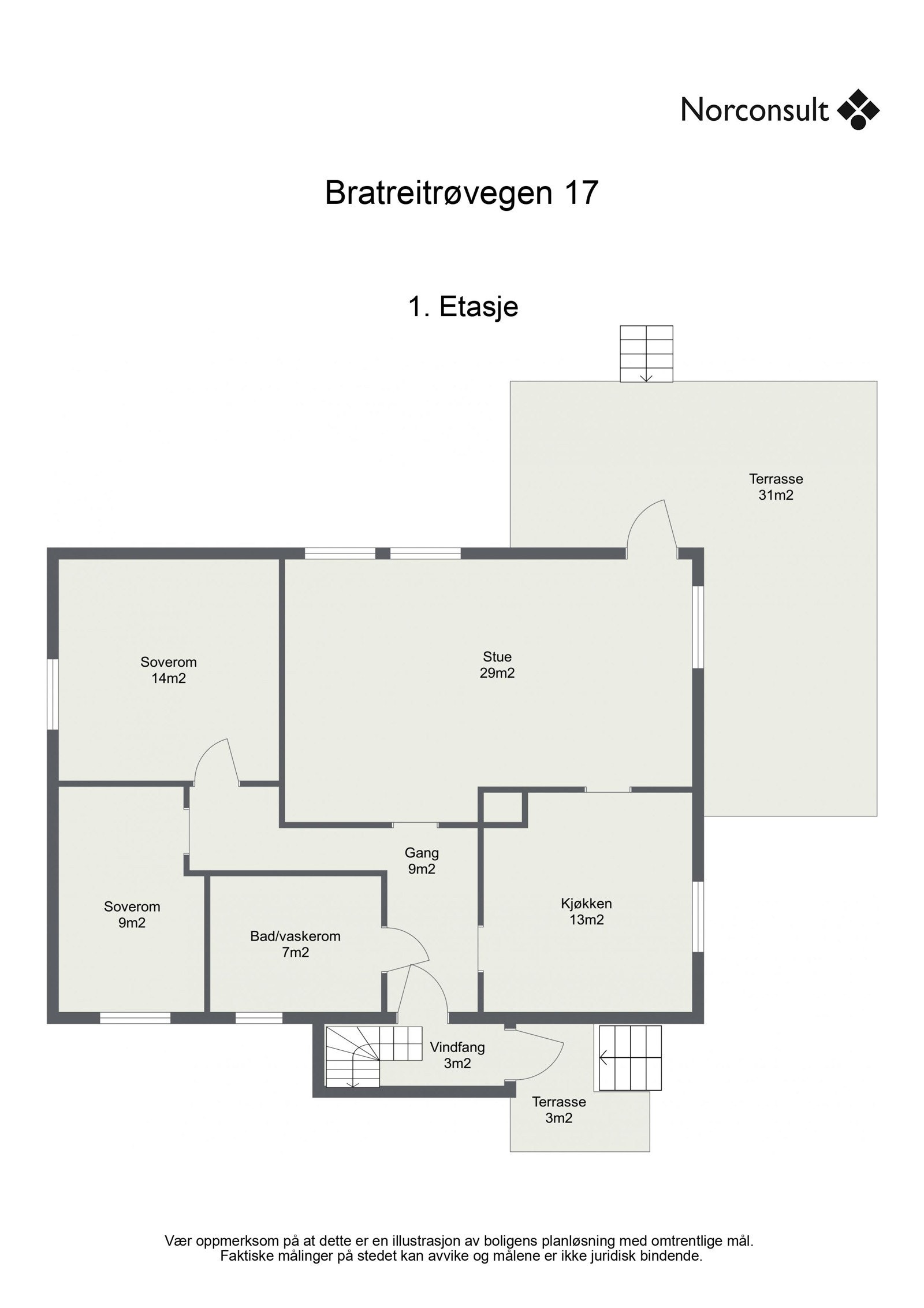 Planskisse 1. etasje Galleribilde