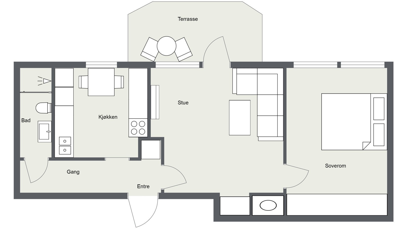 2D Plantegning. Galleribilde