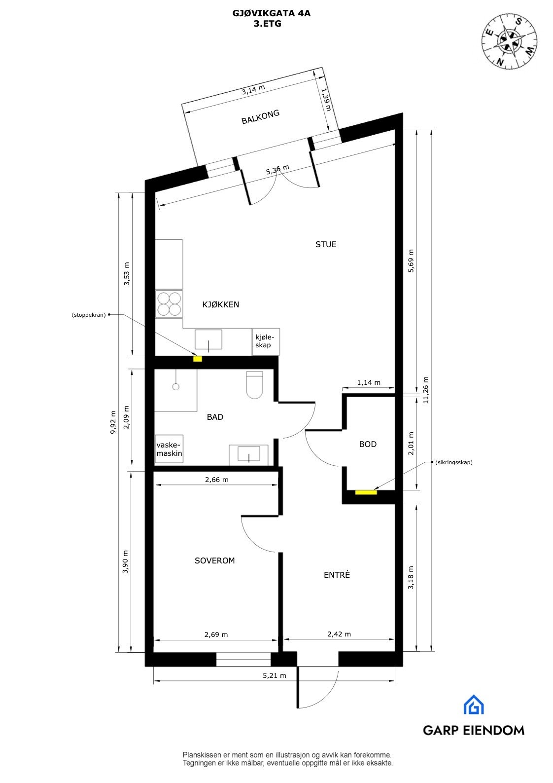 Plantegning Galleribilde
