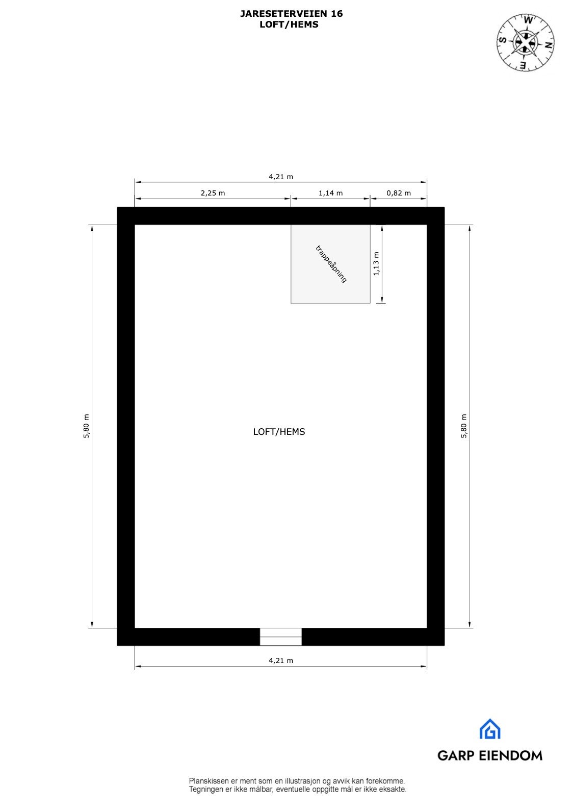 Planløsning hems. Galleribilde