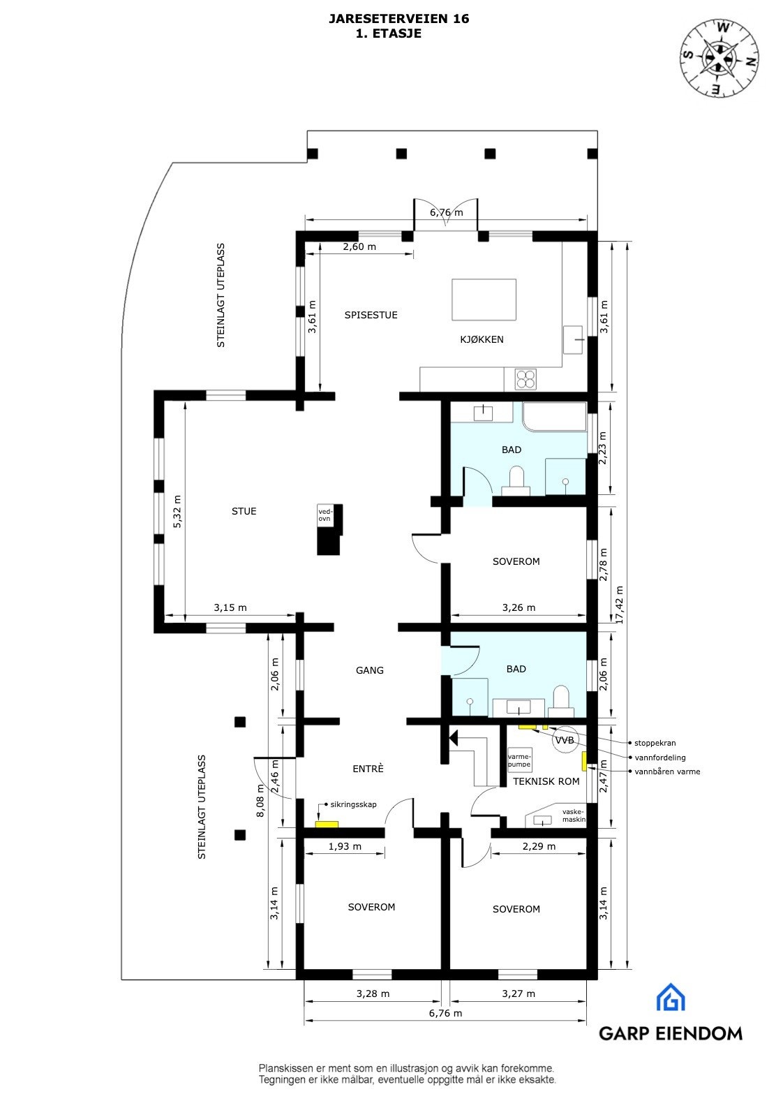 Planløsning 1.etasje Galleribilde