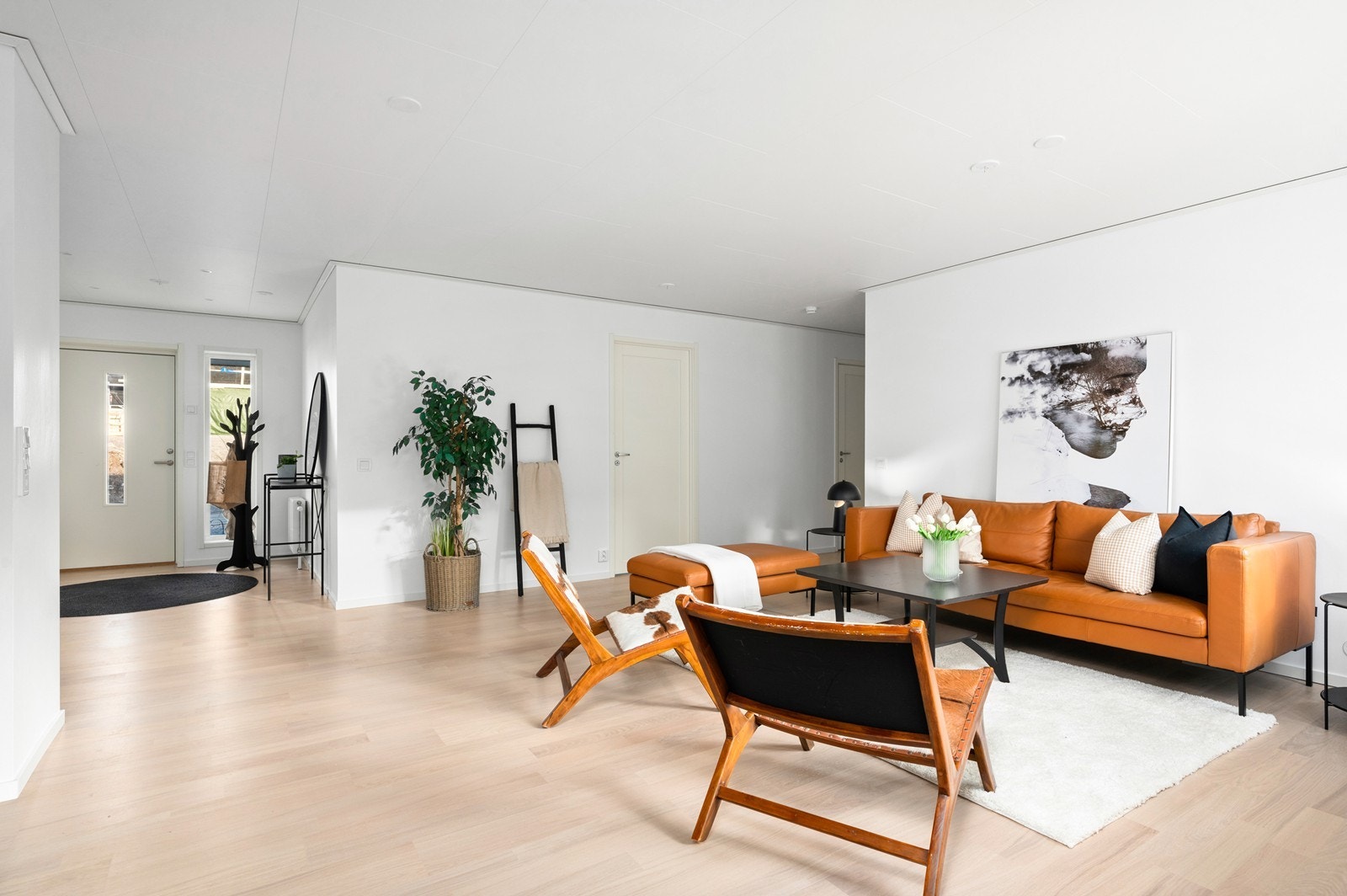 På gulvet er det tidløs parkett Galleribilde