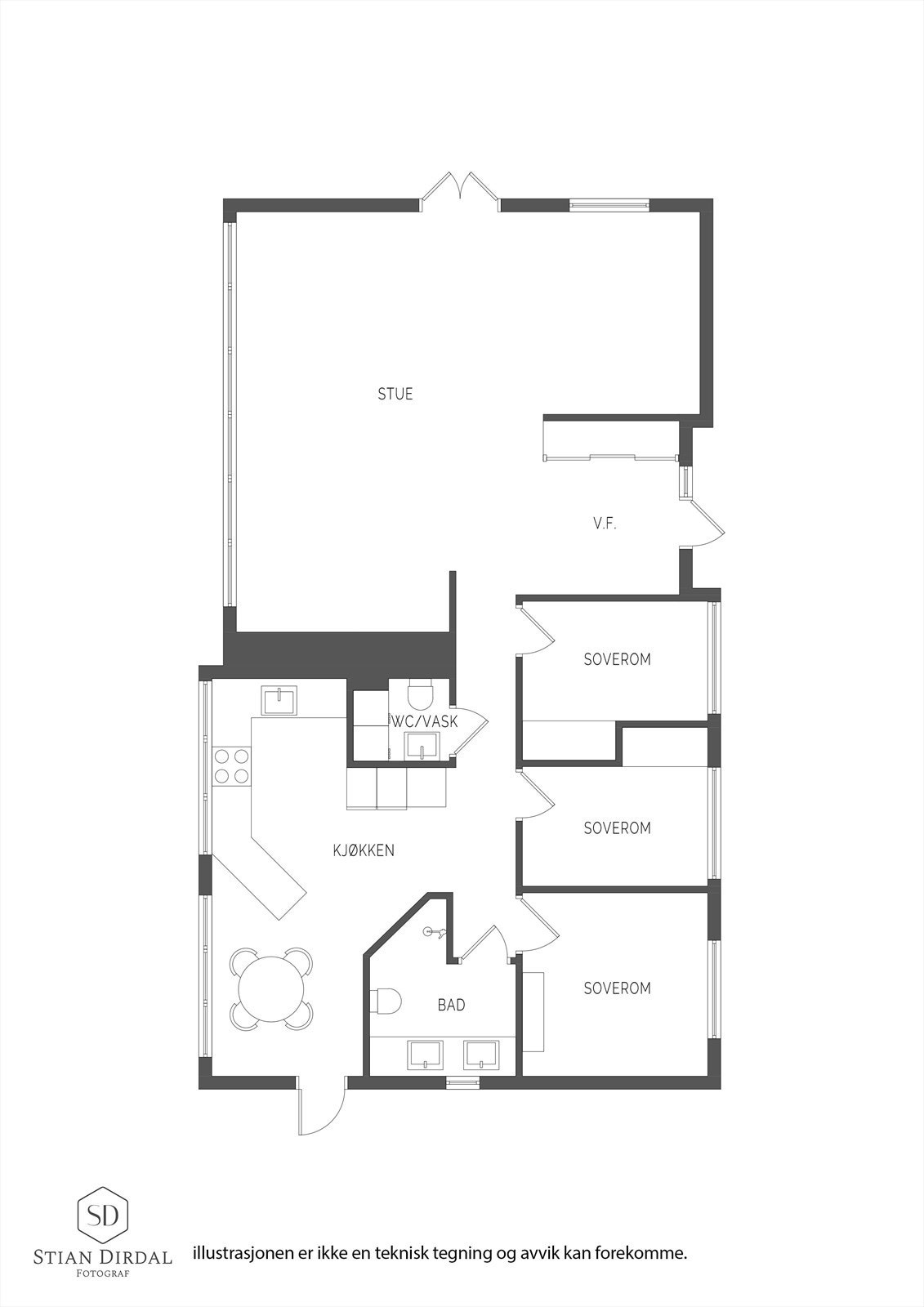 Plantegning 1. etasje. Galleribilde