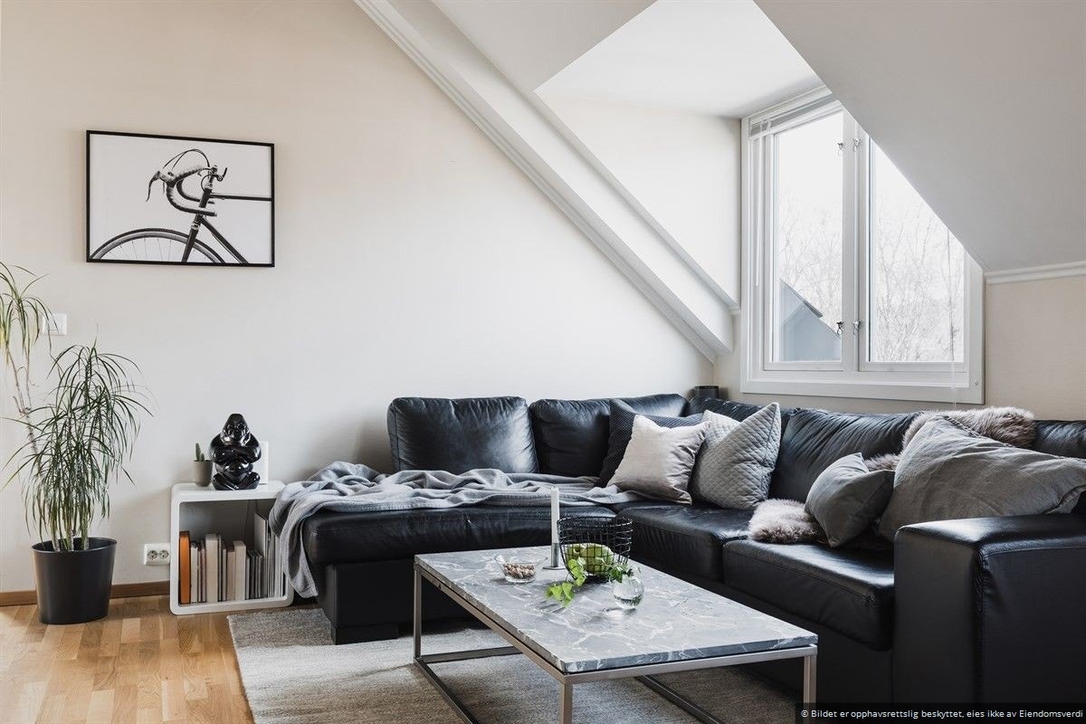 Store vinduer på stua gir godt med lysinnslipp Galleribilde