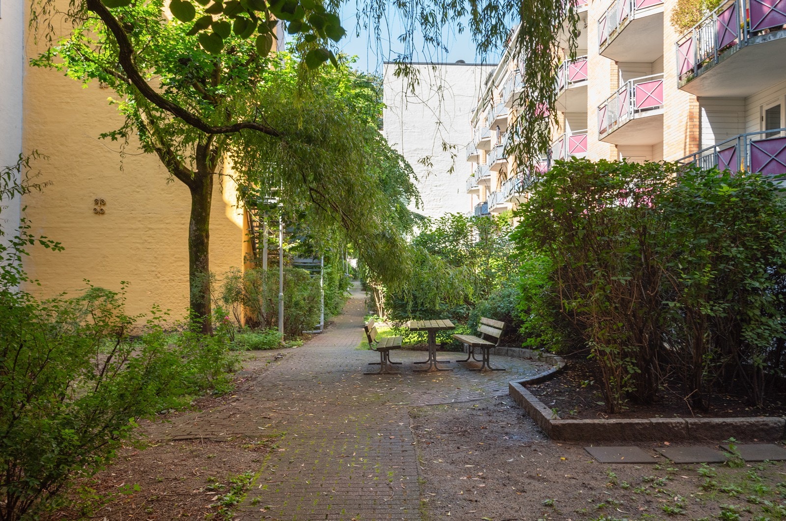 Flott opparbeidet bakgård Galleribilde