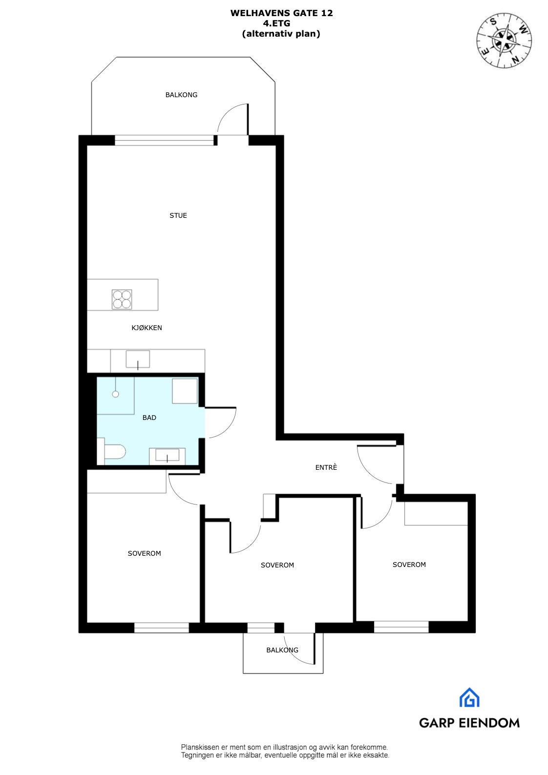 Alternativ planløsning Galleribilde