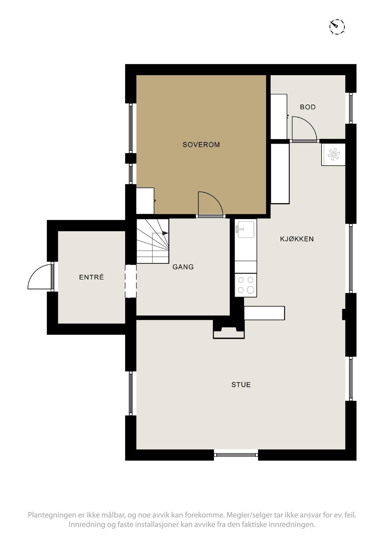 Plantegning 1. etasje Galleribilde