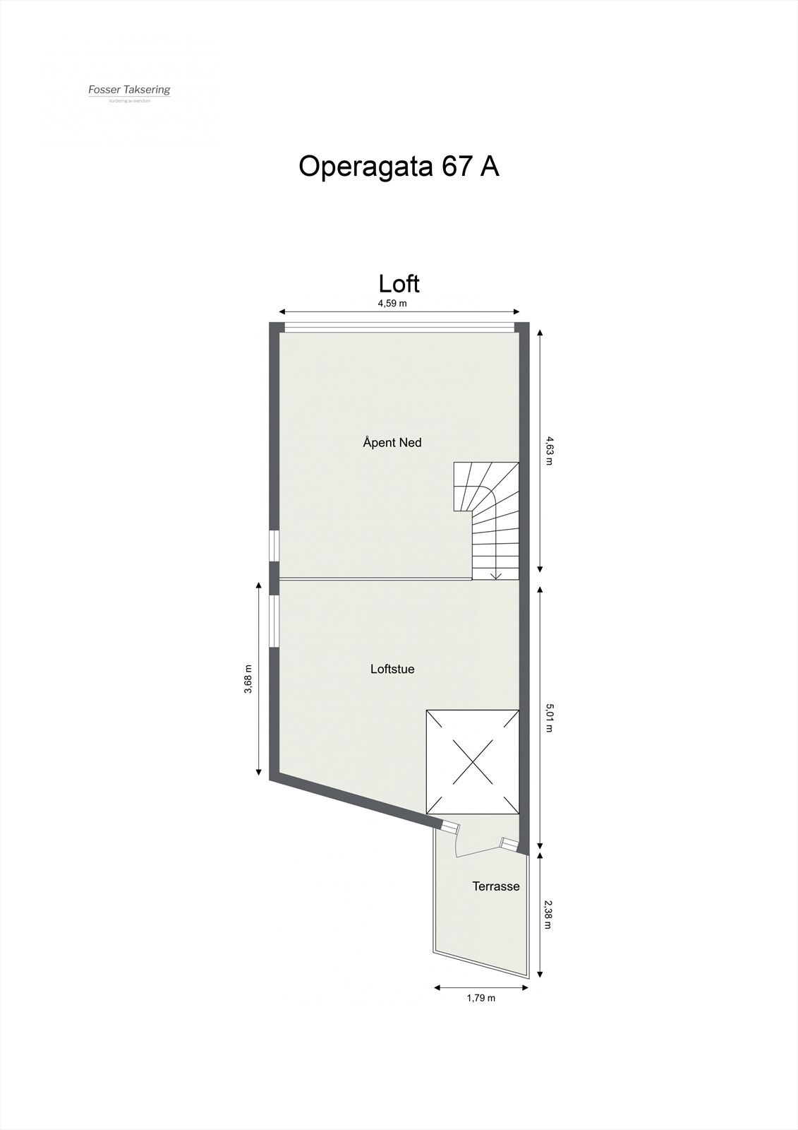Planskisse loft Galleribilde