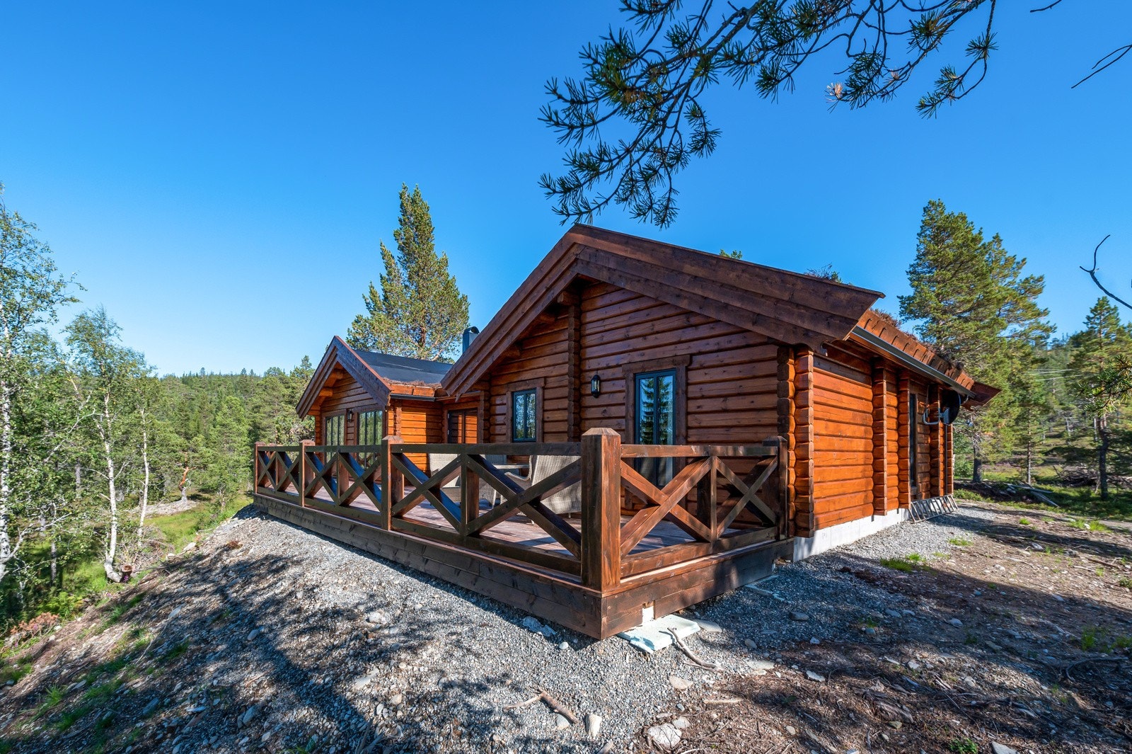 Vi har samarbeid med utbygger - Dersom man ønsker så kan man kjøpe tomta med ferdig oppsatt hytte. Galleribilde