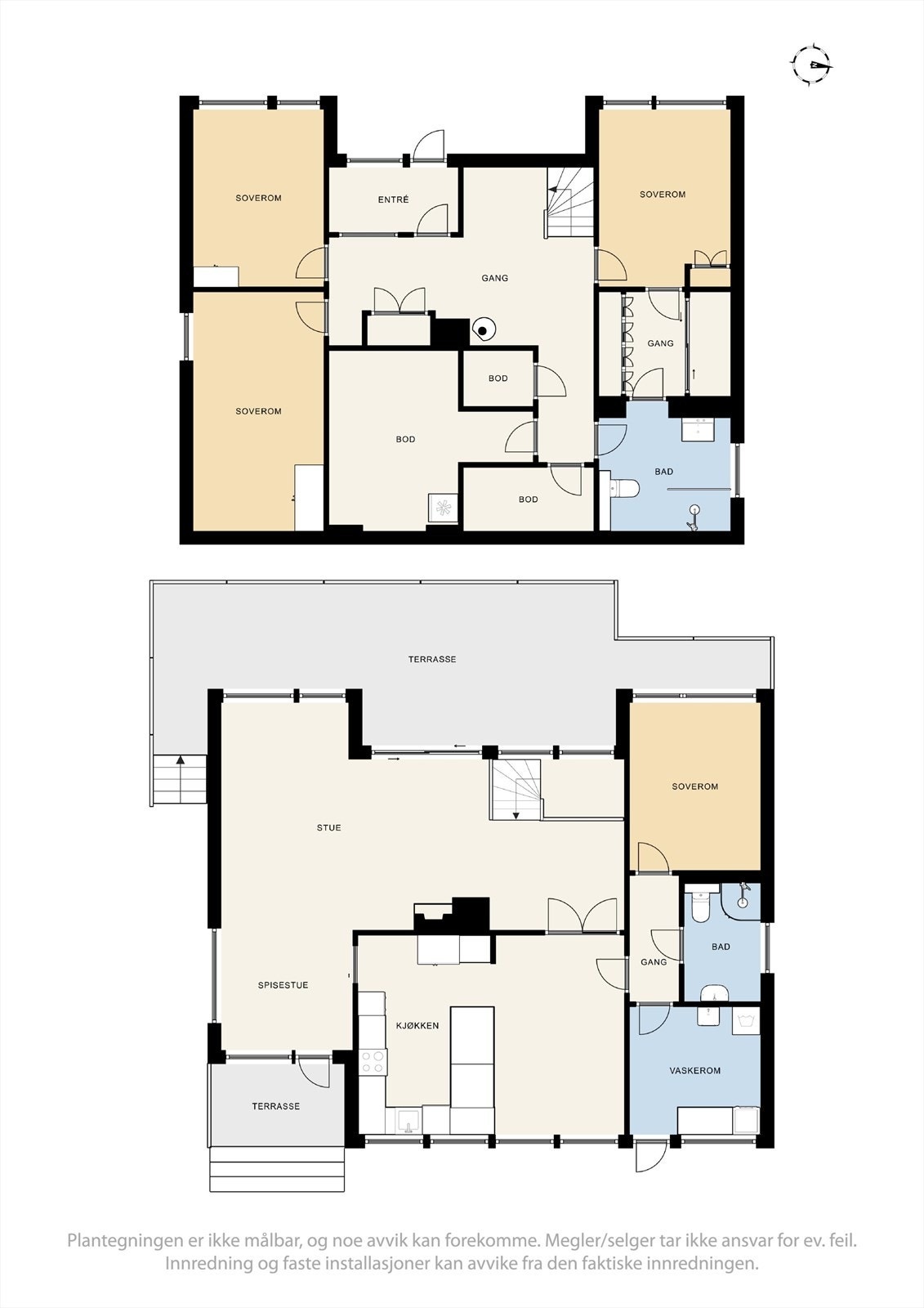 Plantegninger hele boligen. Galleribilde