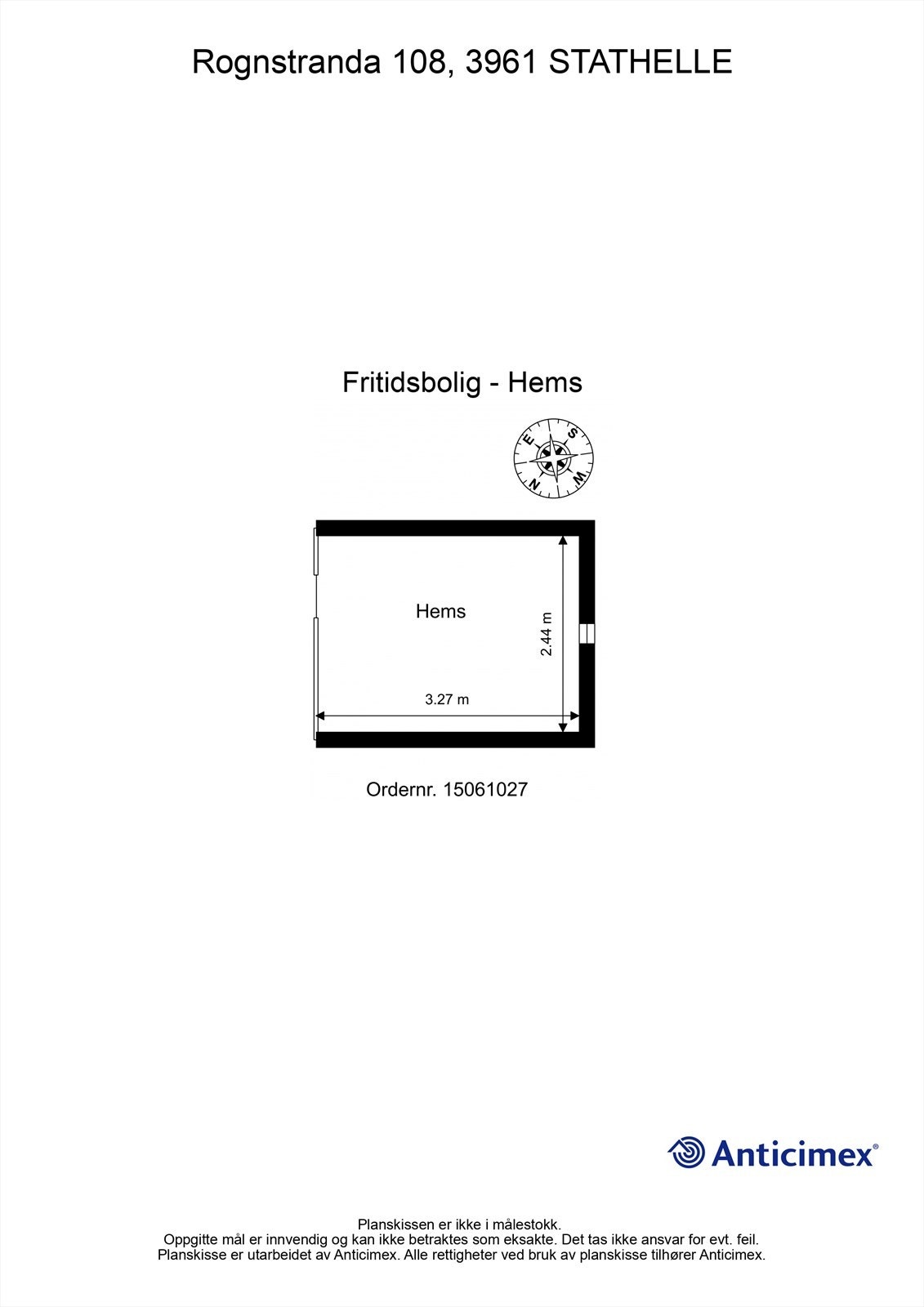 Plantegning hems. Galleribilde