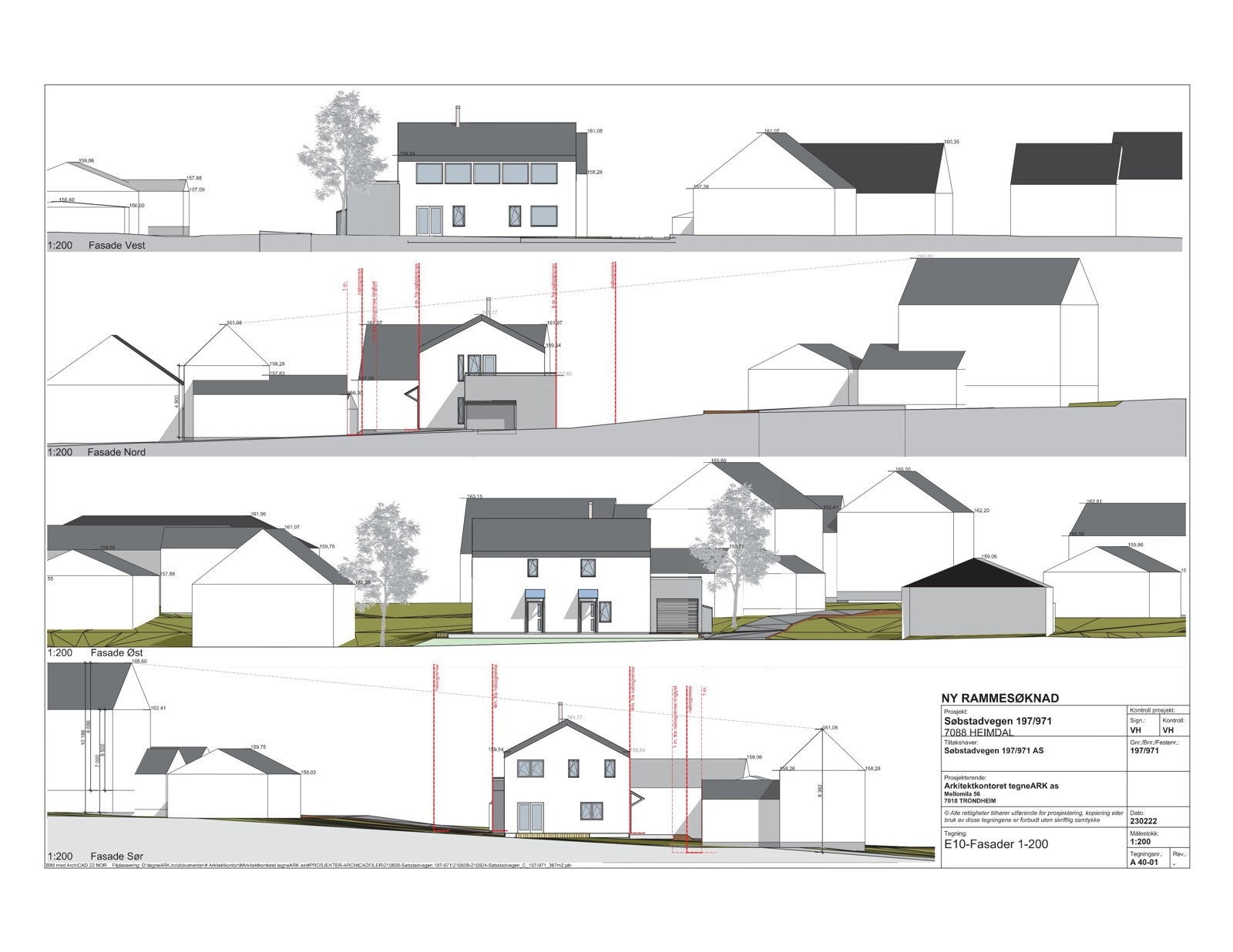Rammetillatelse m/ tegninger for tomt med adresse Søbstadvegen 58 C. Galleribilde