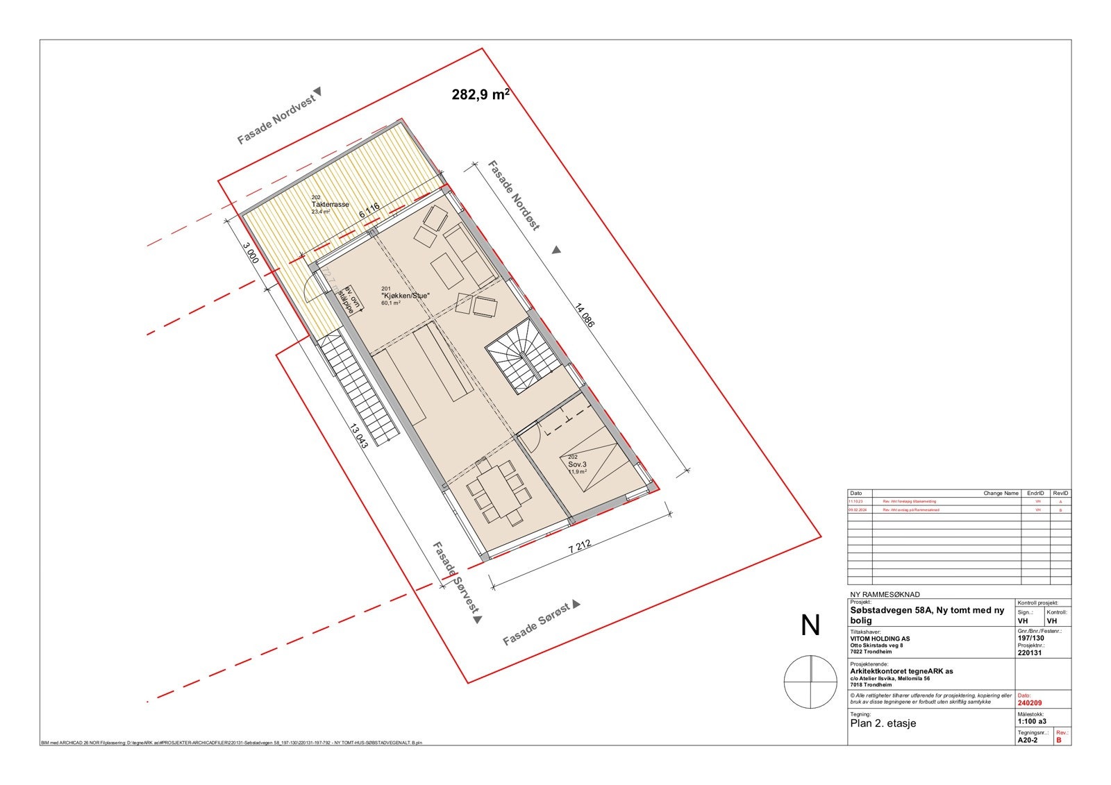 Planskisse - Søbstadvegen 58A 2 etg. Galleribilde
