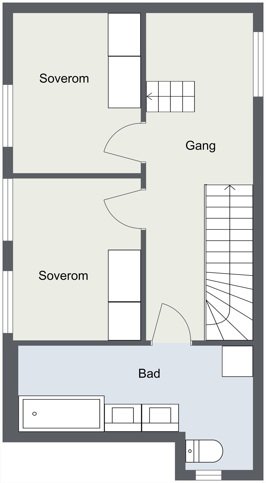 Pedersgata 105 B - 2. Etasje - 2D Floor Plan.jpg Galleribilde