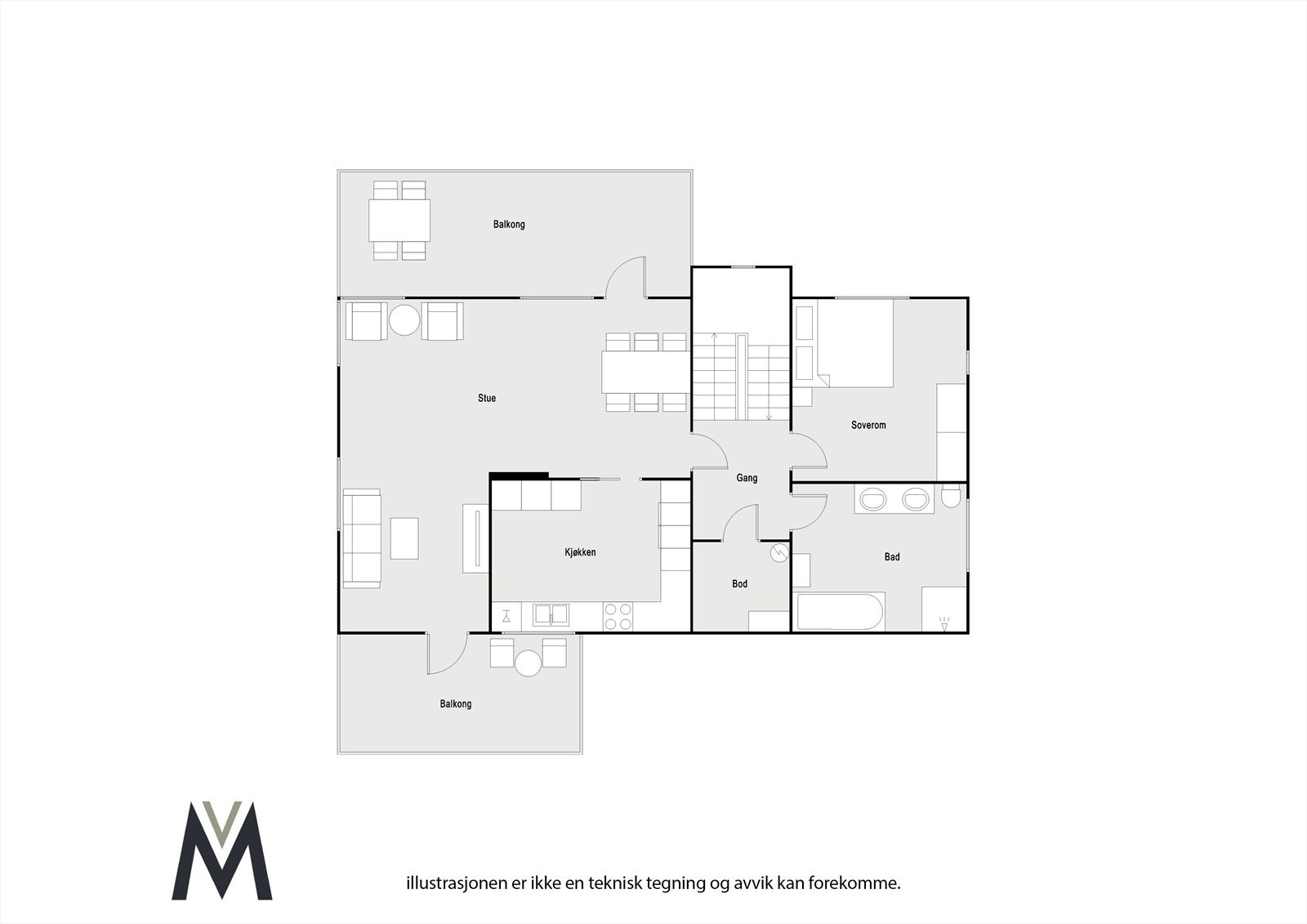 Planskisse 2. etg. Galleribilde