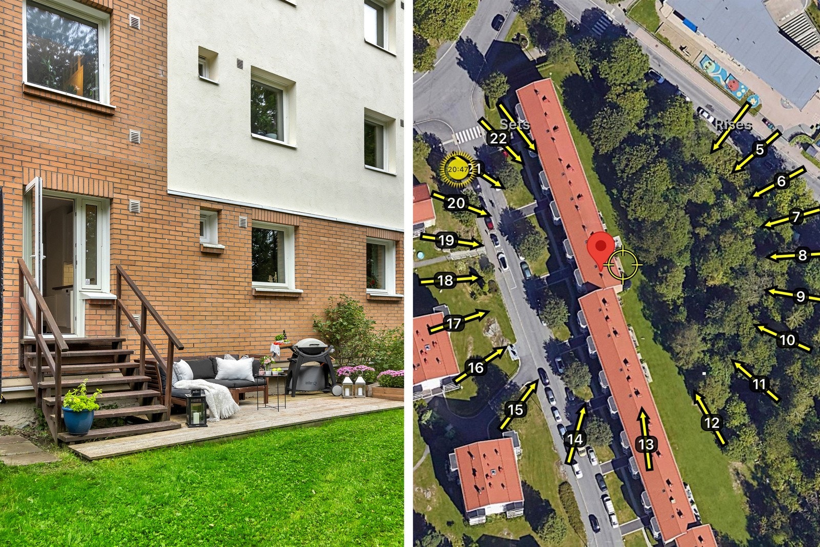 På markterrassen har du morgen- og formiddagssol. Et herlig sted å nyte sommerfrokosten og varme sommerdager. Galleribilde