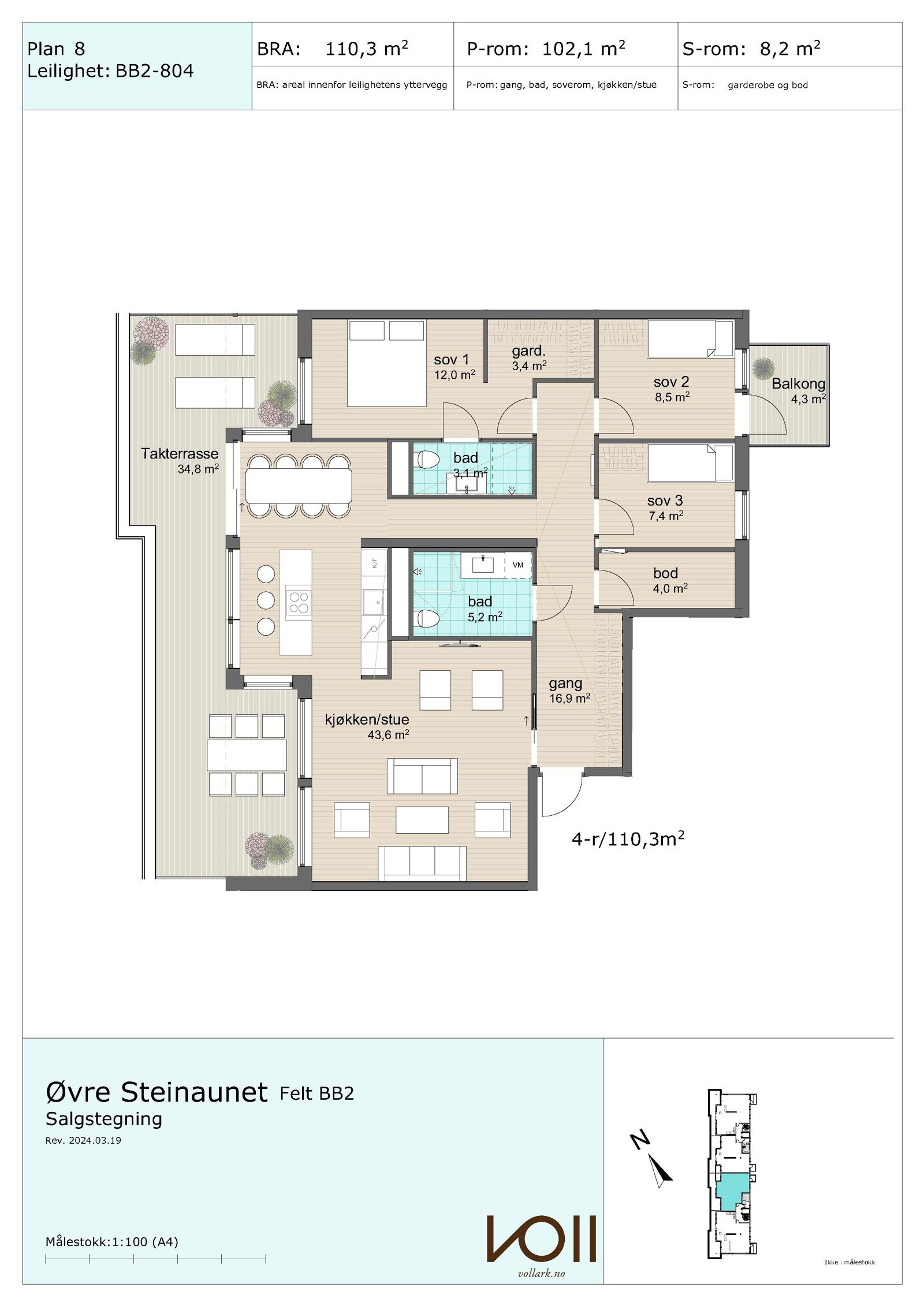 Plantegning BB2-804 Galleribilde