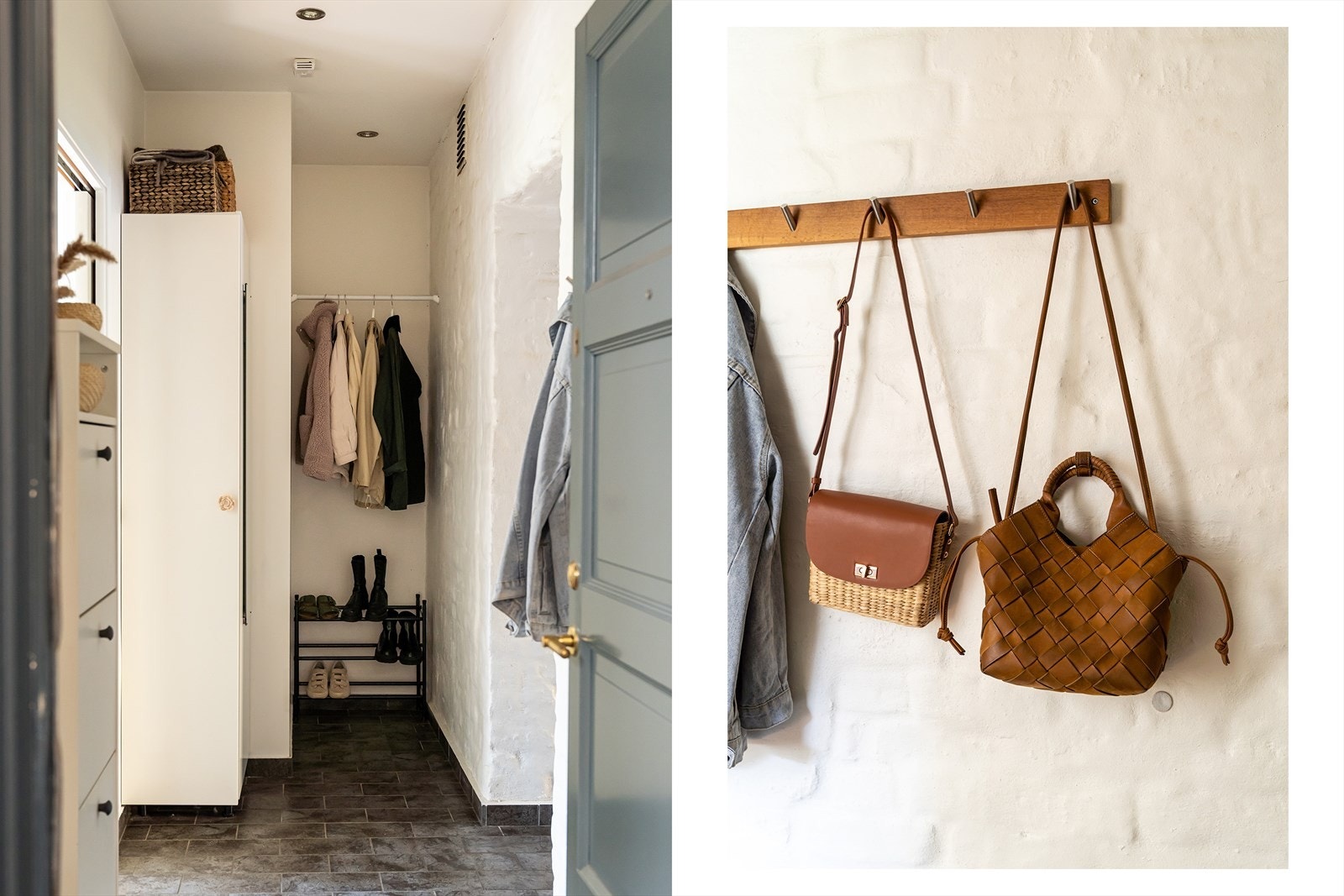 Her er det god plass til oppheng av yttertøy, og dørcalling gir enkel tilgang for gjester. Inngangen fra et flott gårdsrom gir et godt førsteinntrykk. Galleribilde