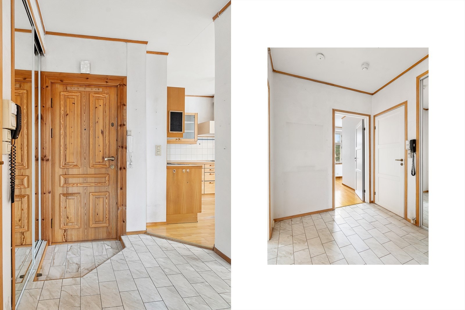 Romslig entré med skyvedørsgarderobe, i tillegg medfølger en kjeller- og loftsbod Galleribilde
