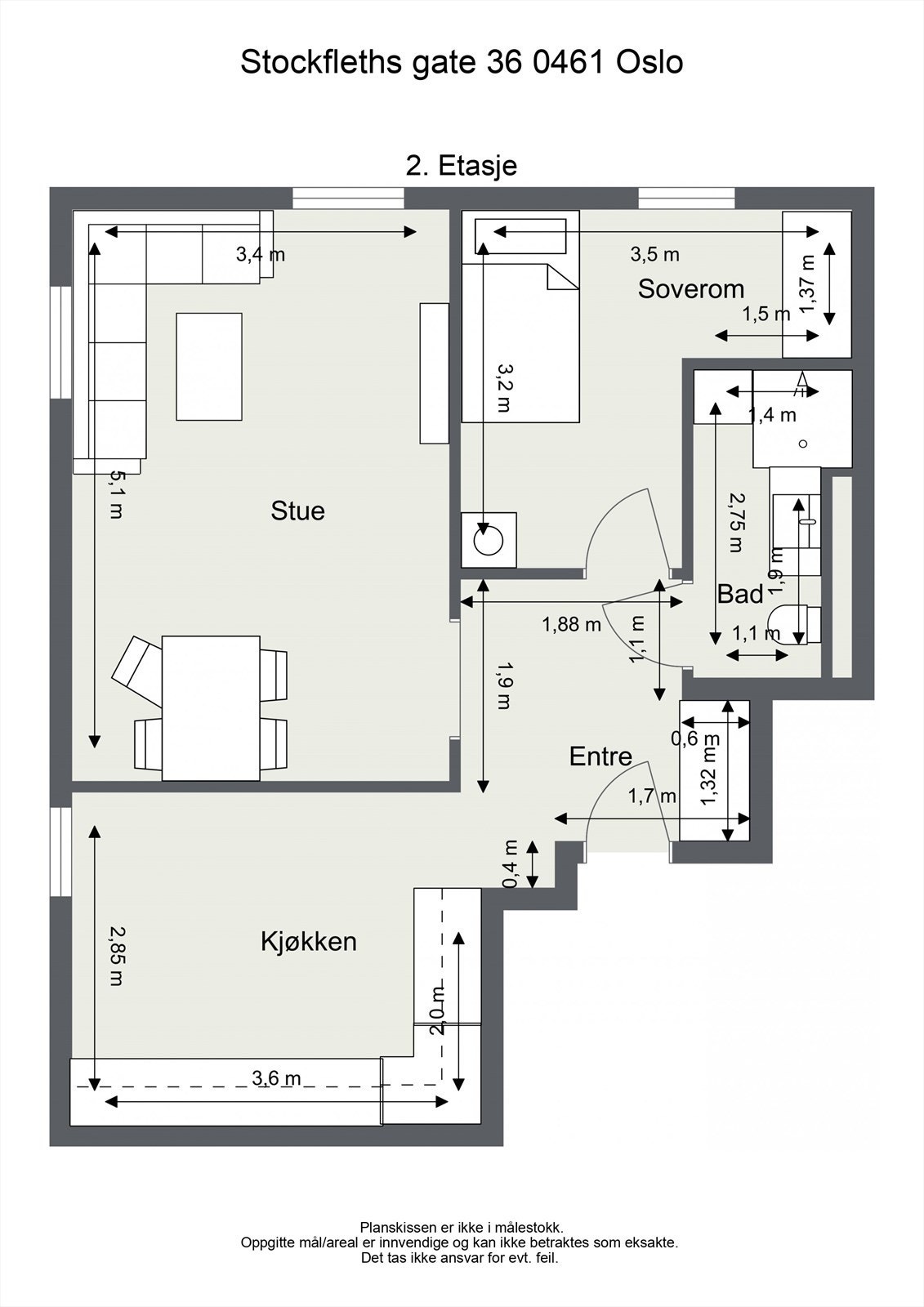 Takstmannens planskisse Galleribilde