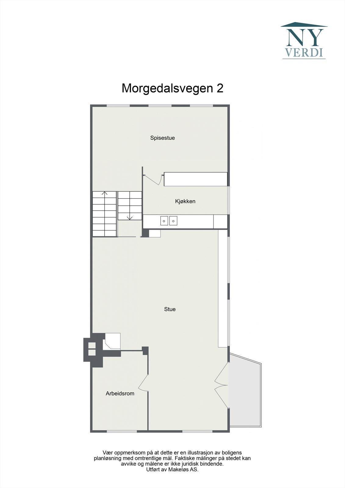 Plantegning 2/3. etasje Galleribilde