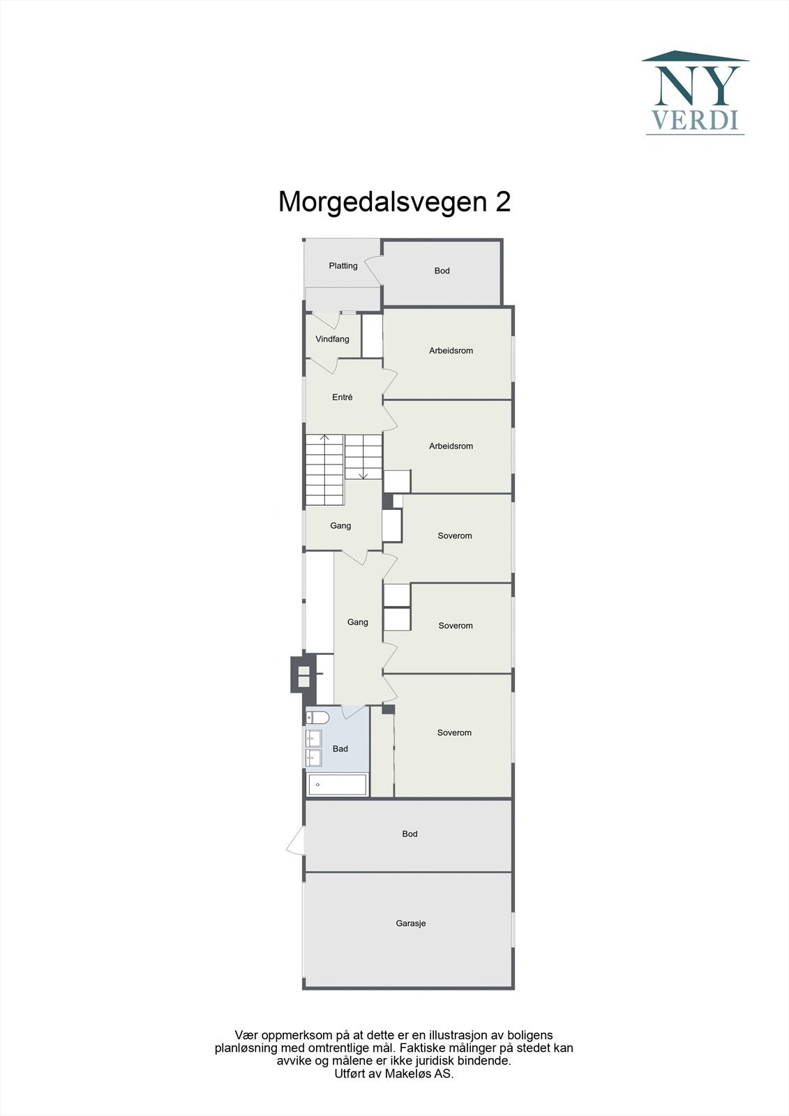 Plantegning 1. etasje Galleribilde