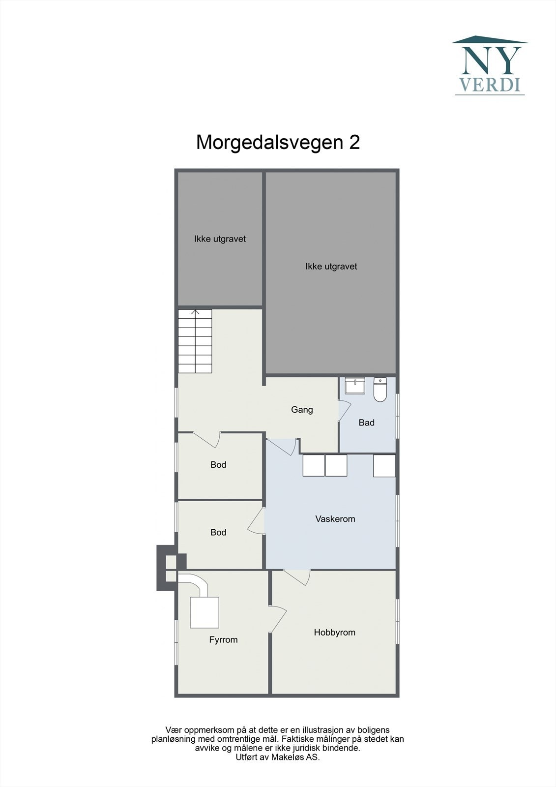 Plantegning underetasje Galleribilde